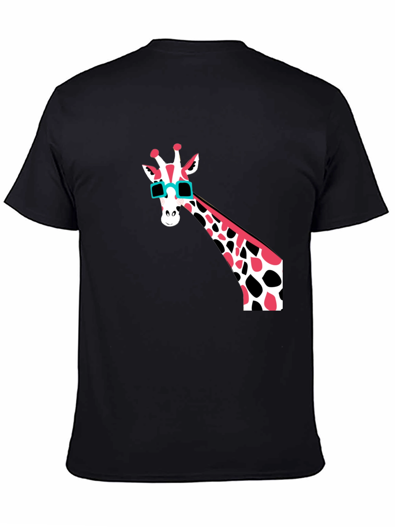 Cool Giraffe Graphic T-Shirt - Mens Black Tee