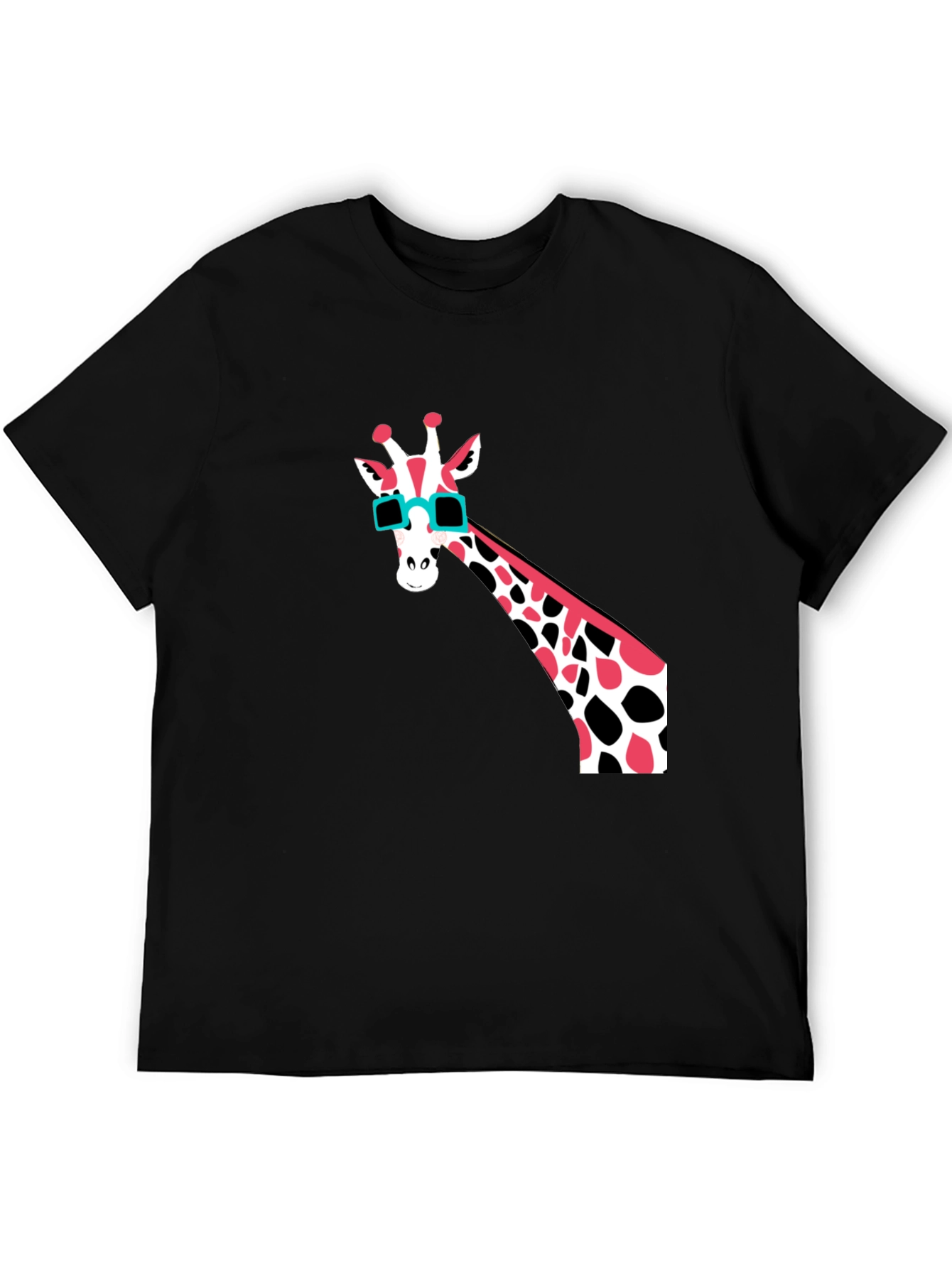 Cool Giraffe Graphic T-Shirt - Mens Black Tee
