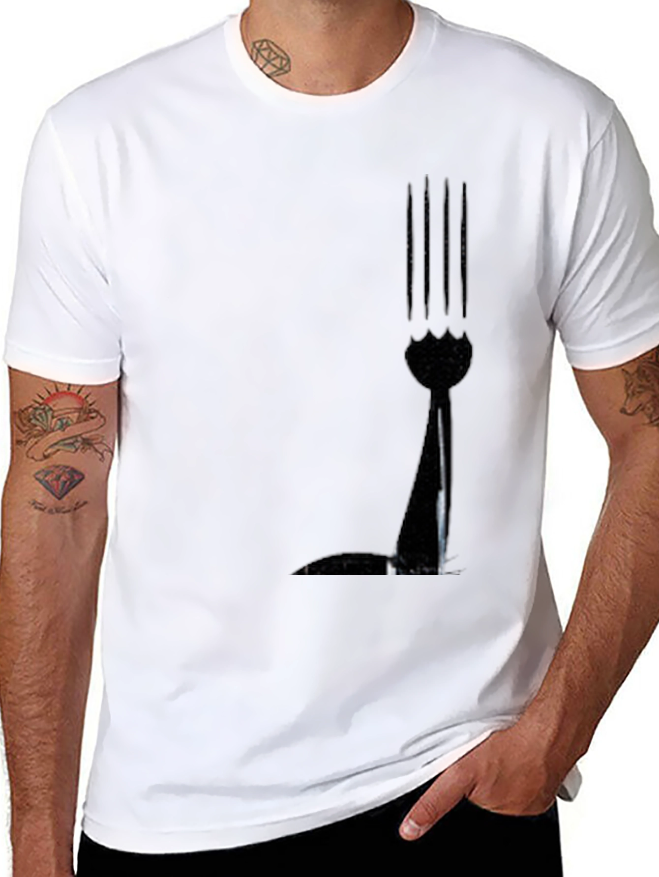 Abstract Black Graphic Tee - Modern Art Shirt