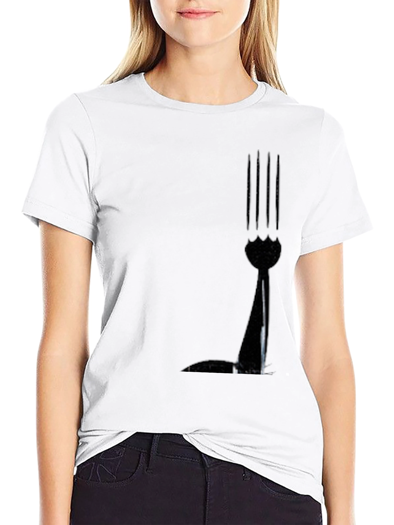 Abstract Black Graphic Tee - Modern Art Shirt