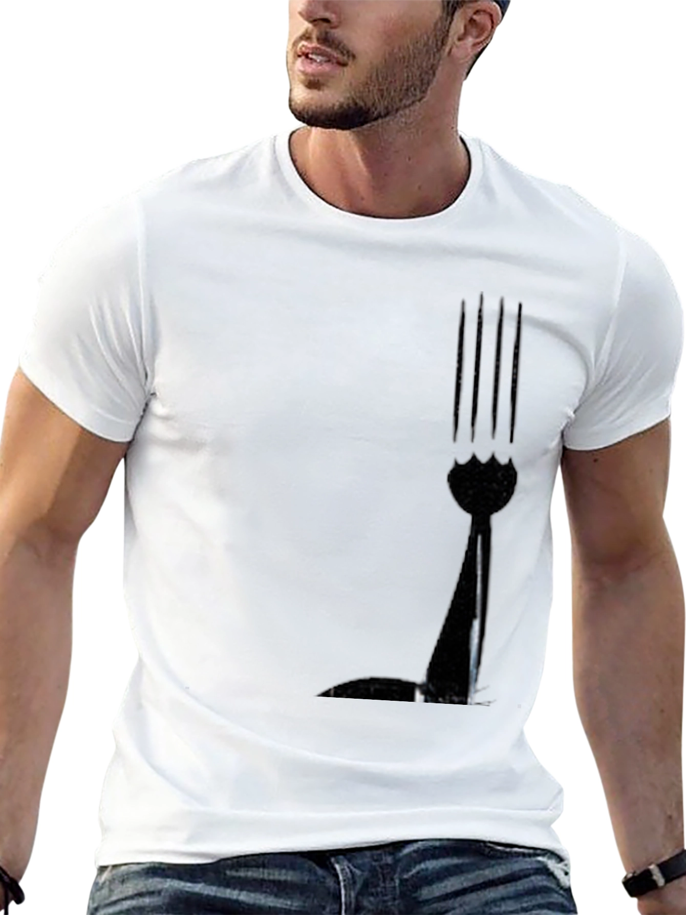 Abstract Black Graphic Tee - Modern Art Shirt