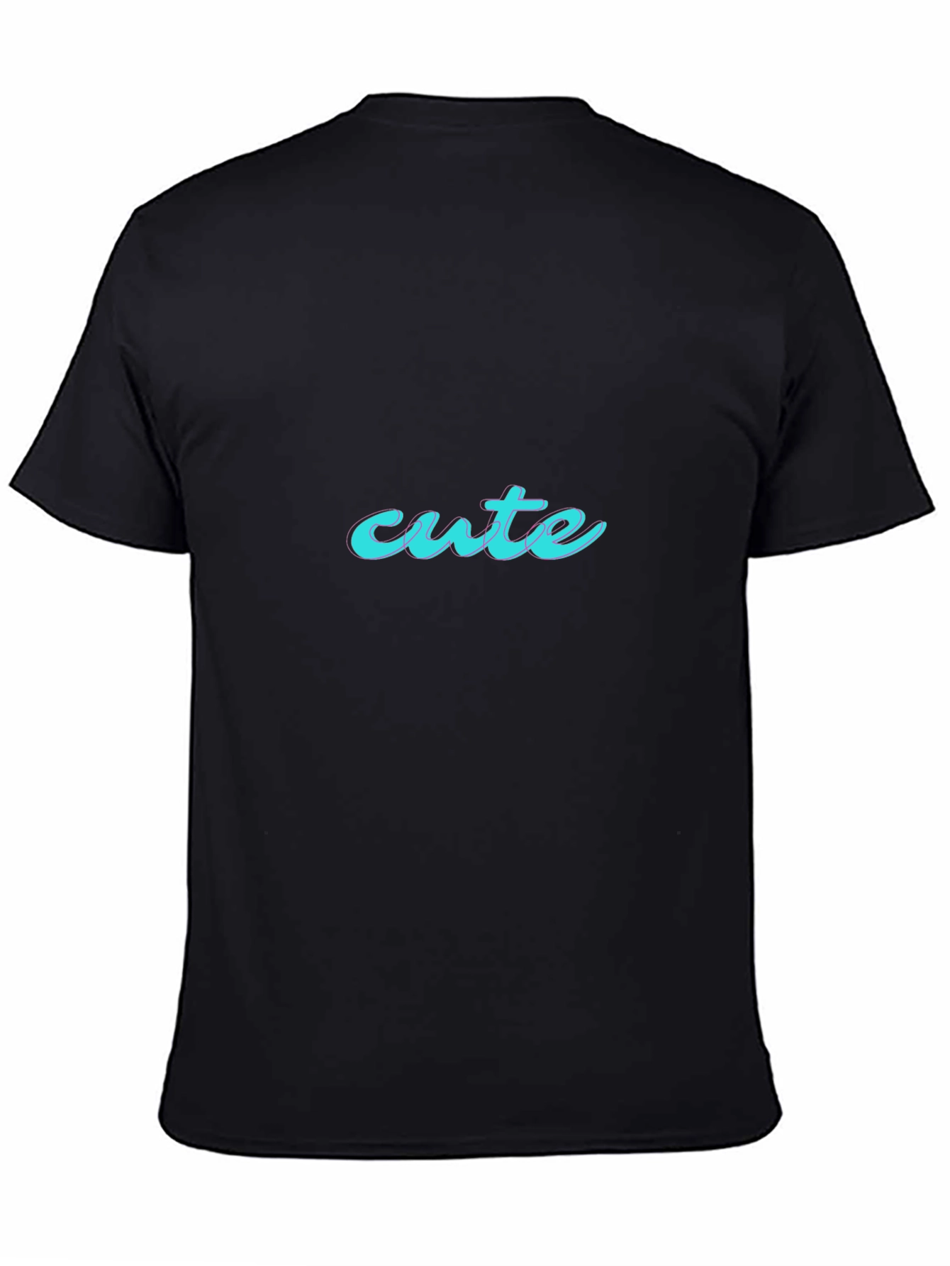 Cute Graphic Print Black T-Shirt