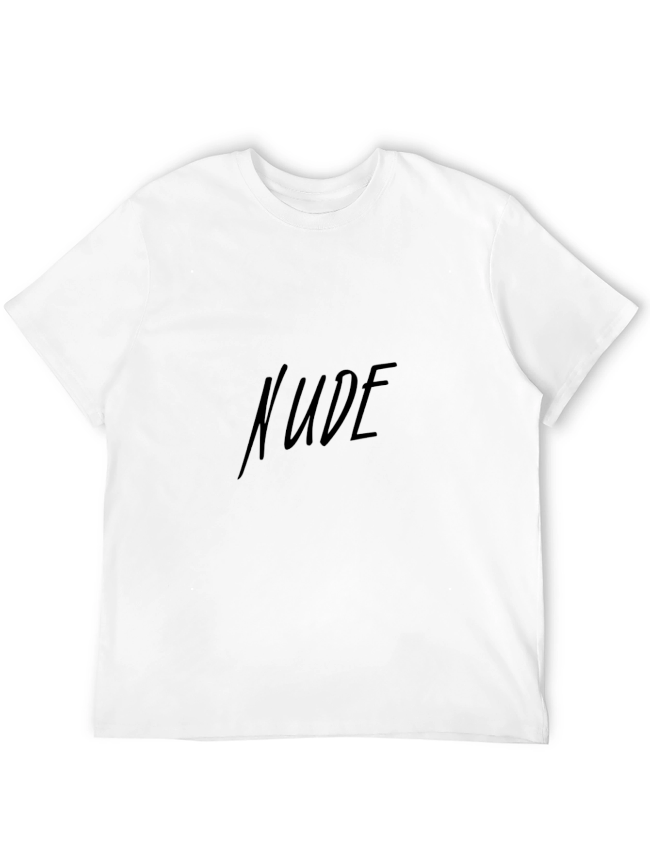 Mens Black Graphic T-Shirt - Nude