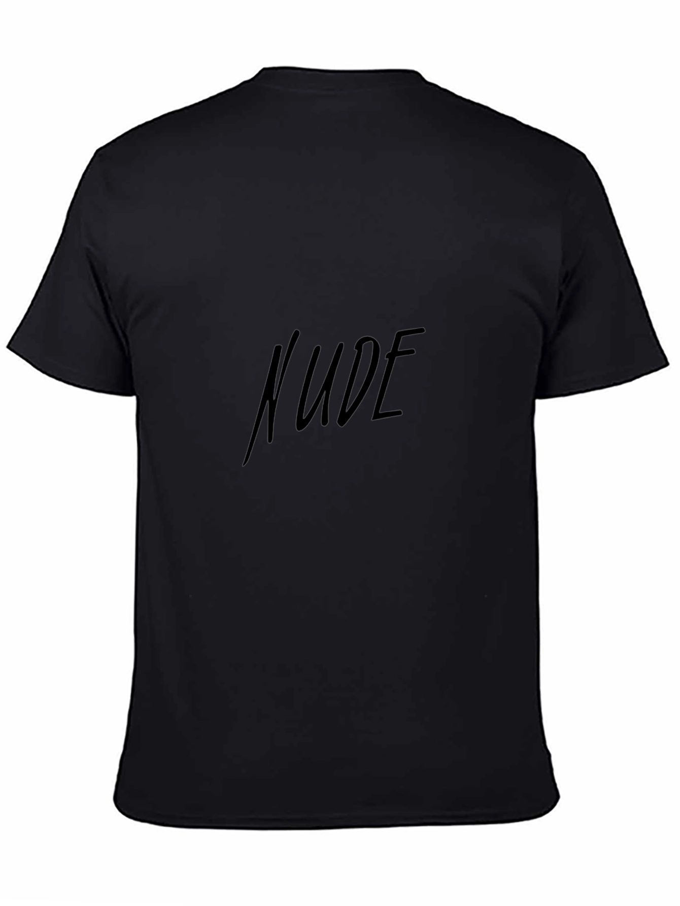Mens Black Graphic T-Shirt - Nude