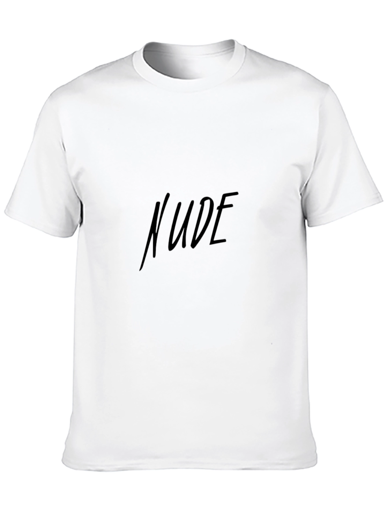 Mens Black Graphic T-Shirt - Nude