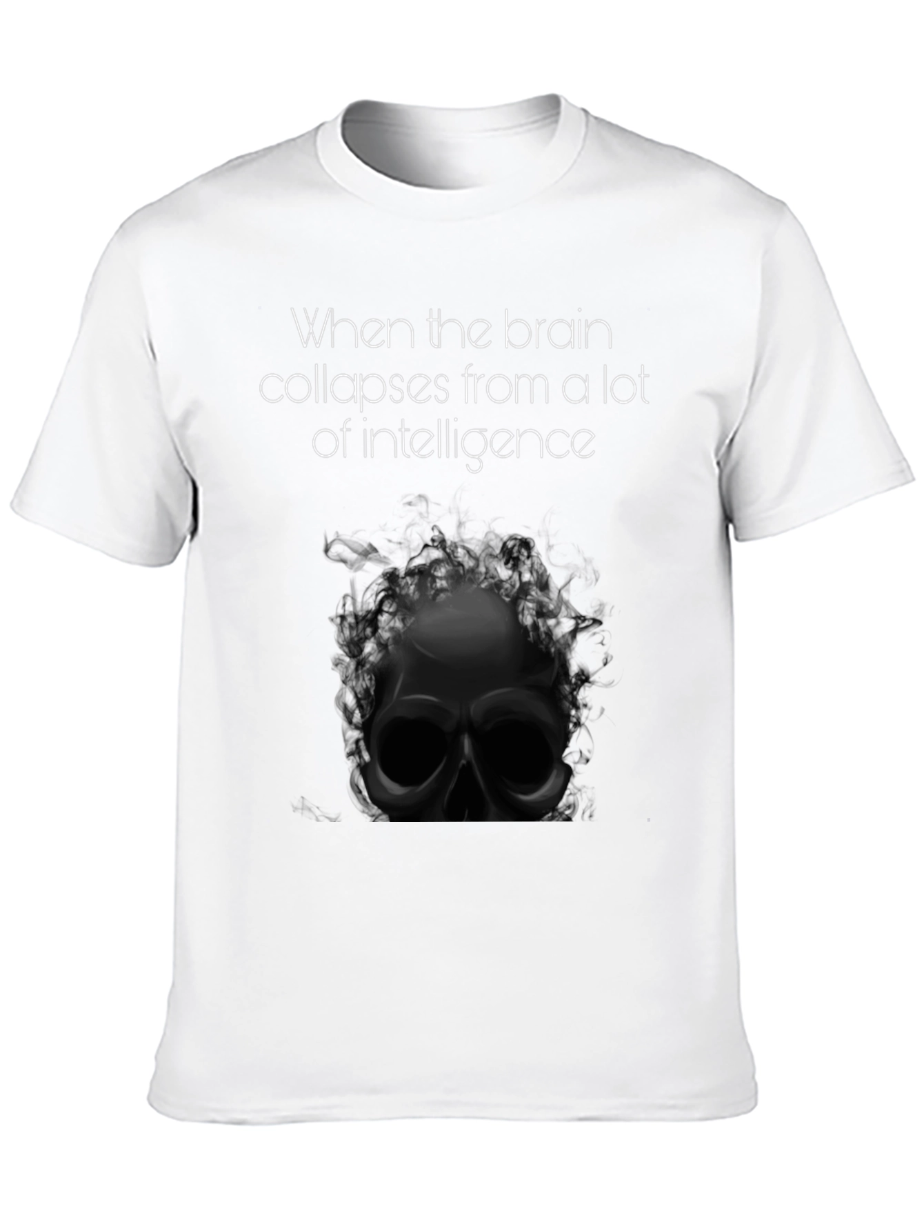 Intelligence Overload Tee - Skull Graphic T-Shirt