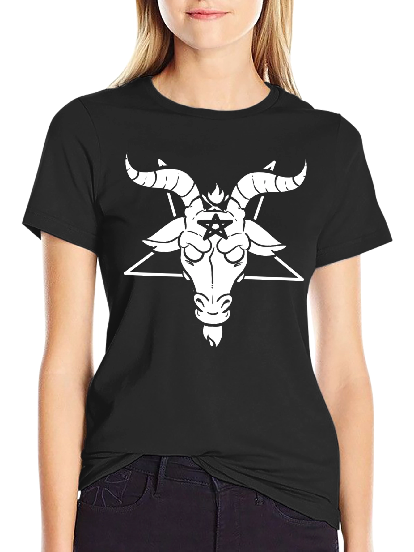 Baphomet Graphic T-Shirt - Black
