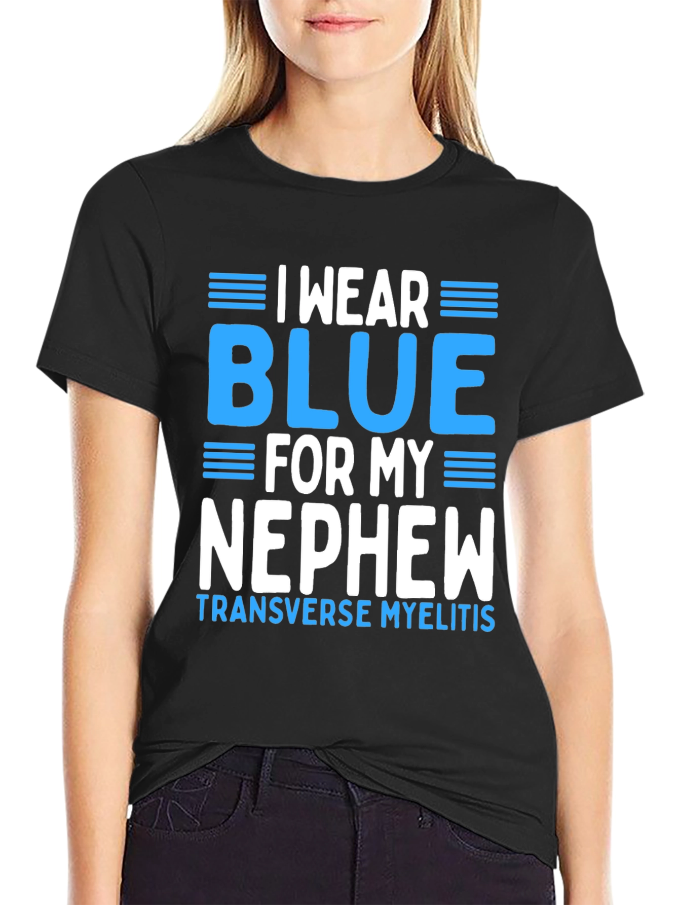 I Wear Blue For My Nephew T-Shirt