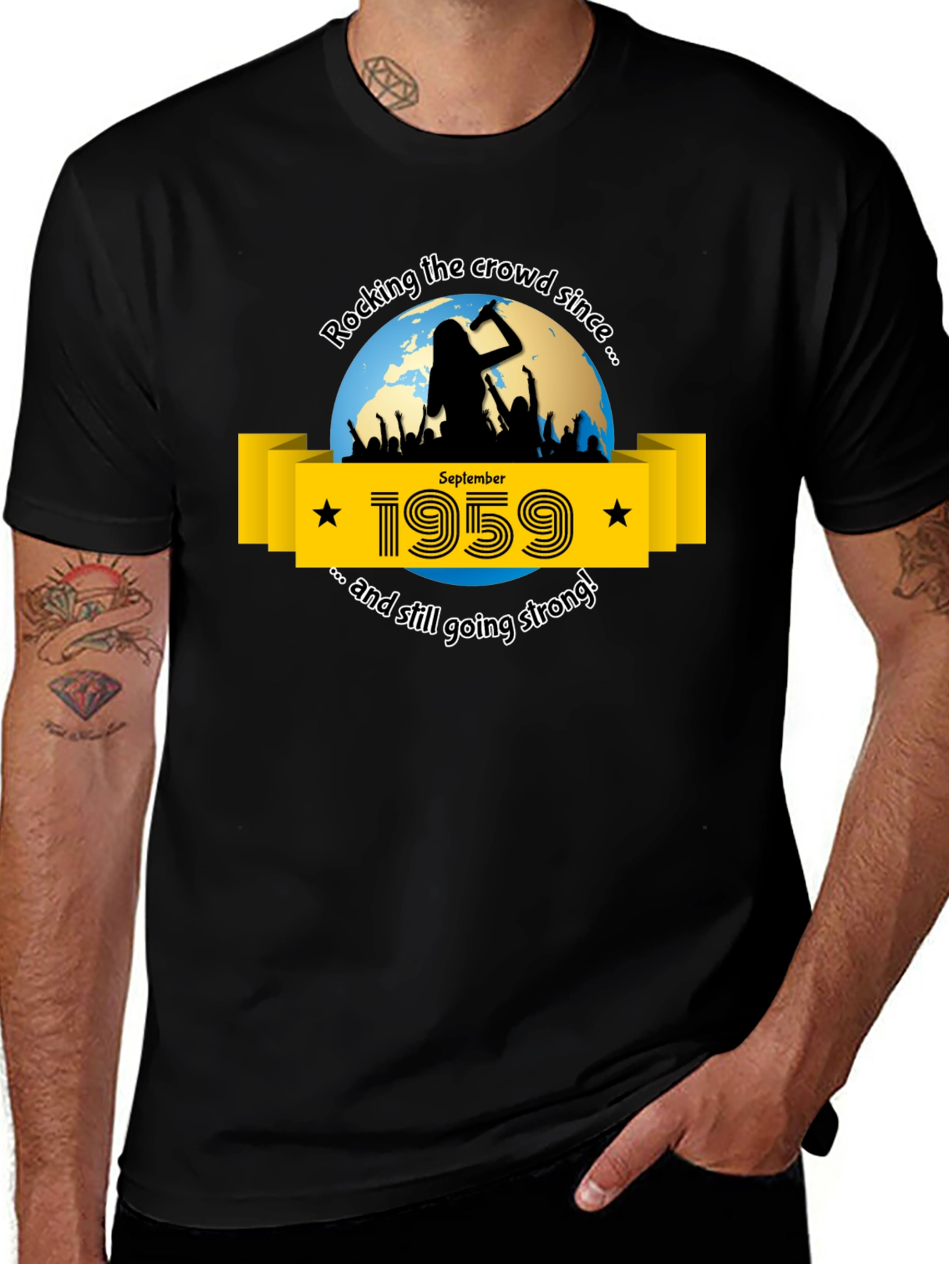 Rocking Since 1959 T-Shirt - September Birthday Tee
