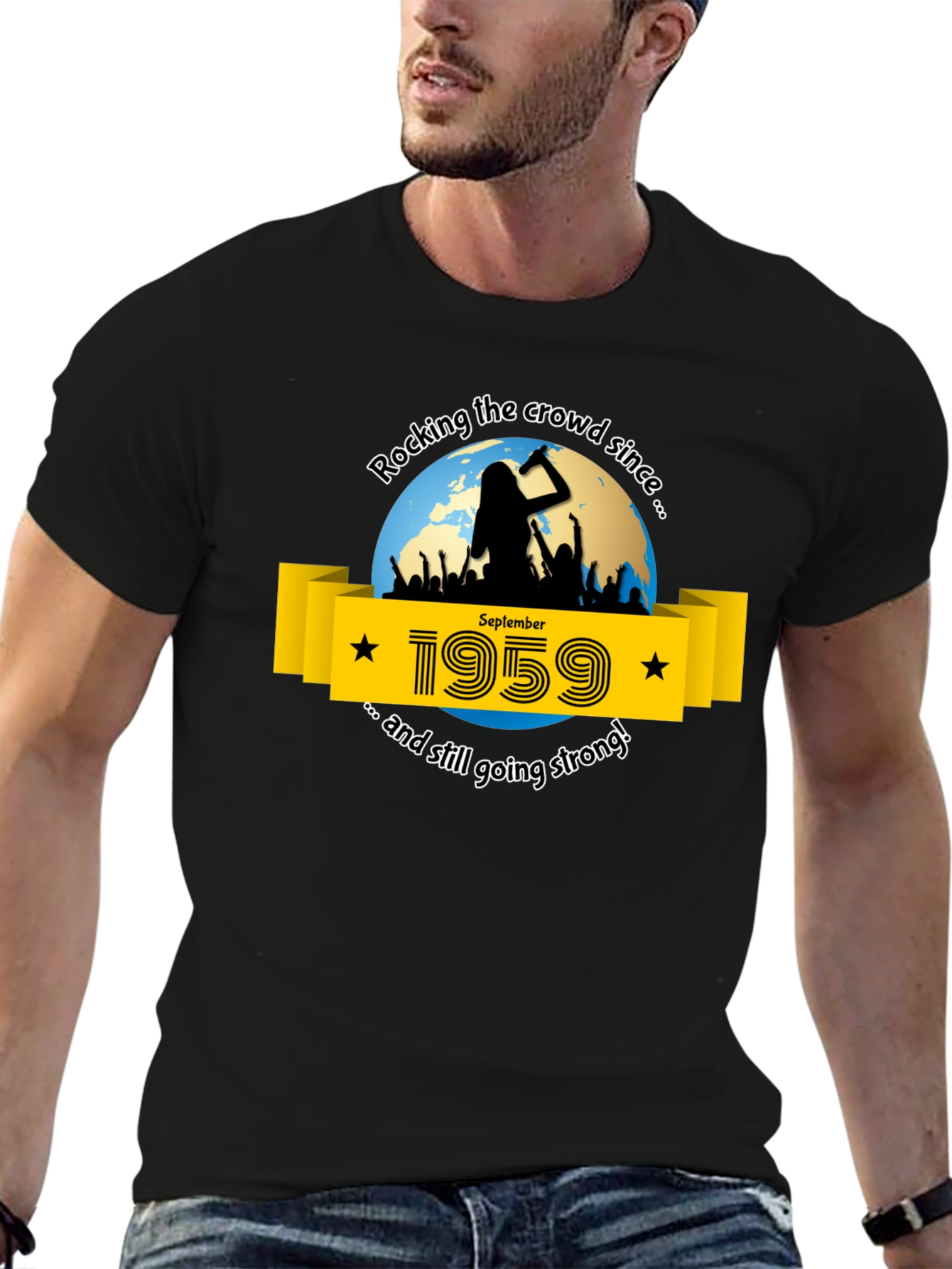 Rocking Since 1959 T-Shirt - September Birthday Tee