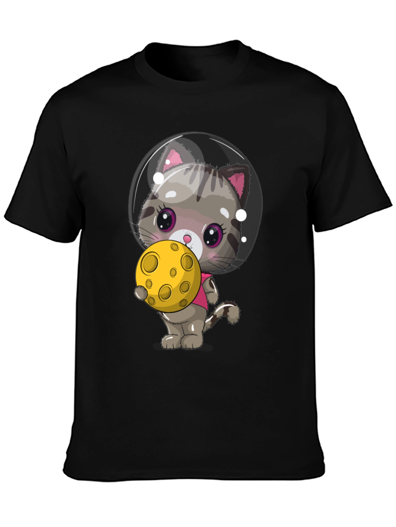 Astronaut Cat T-Shirt - Cute Kitten in Space