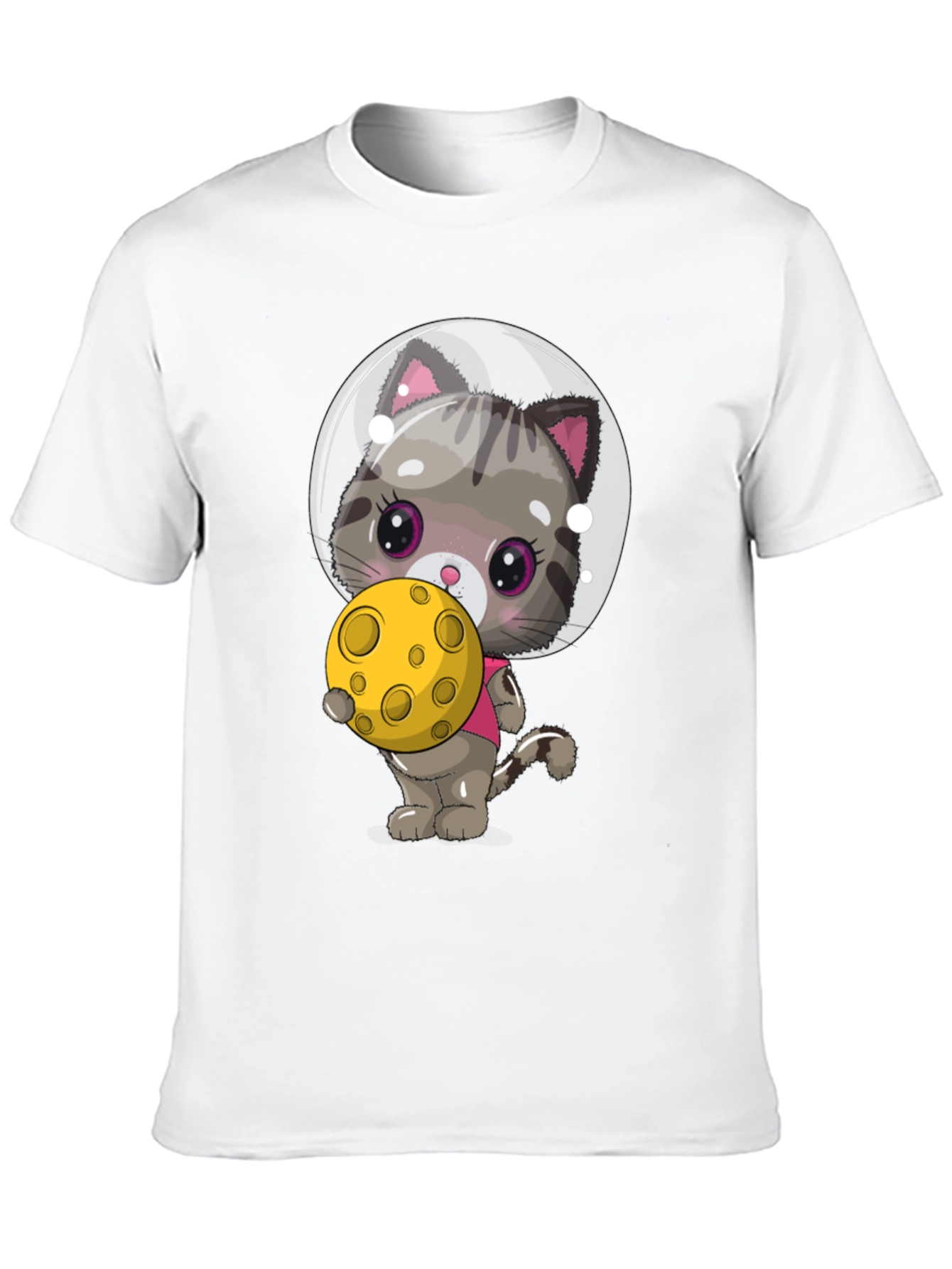 Astronaut Cat T-Shirt - Cute Kitten in Space
