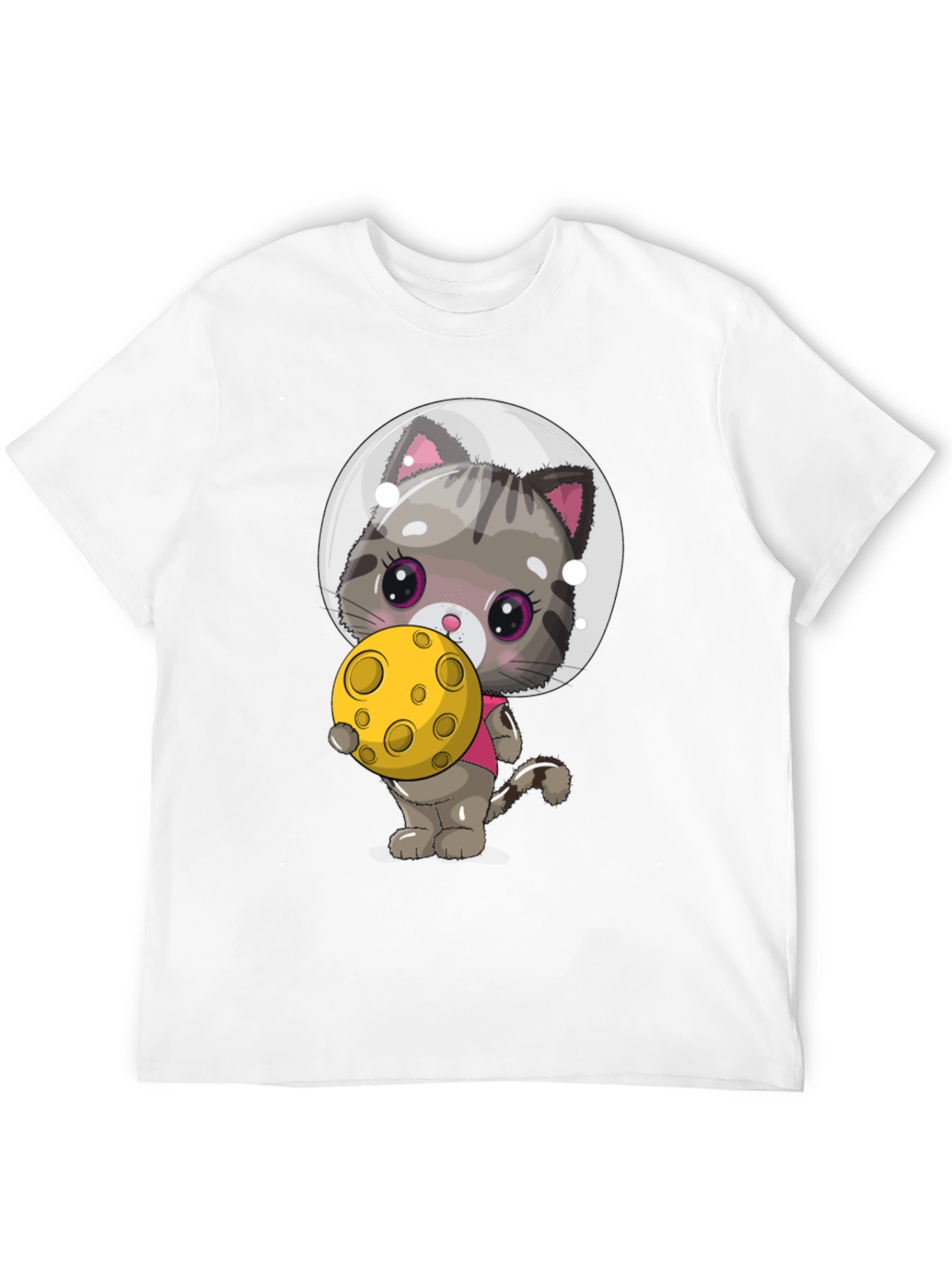 Astronaut Cat T-Shirt - Cute Kitten in Space