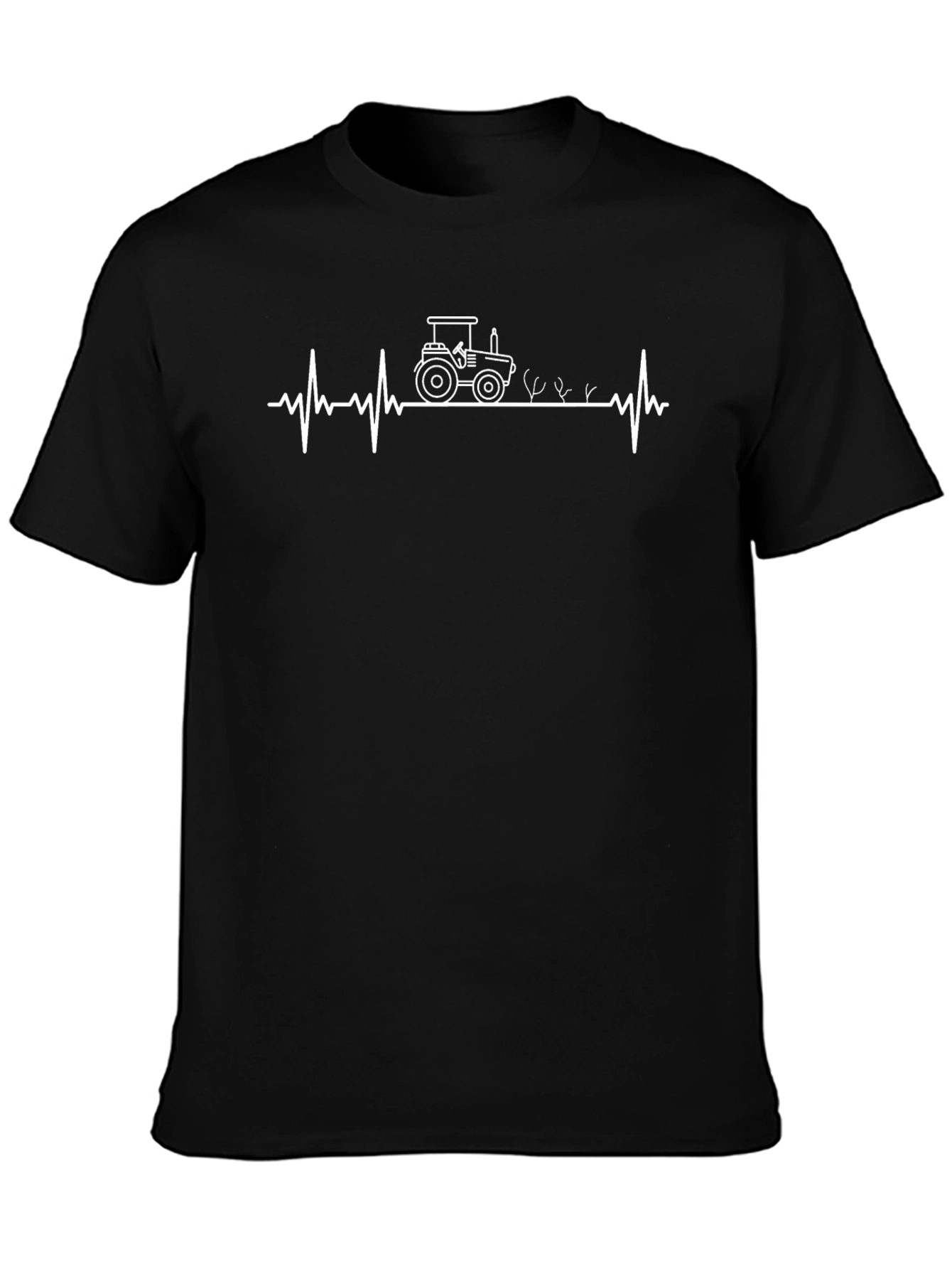 Tractor Heartbeat Graphic Tee - Farm Lover Shirt