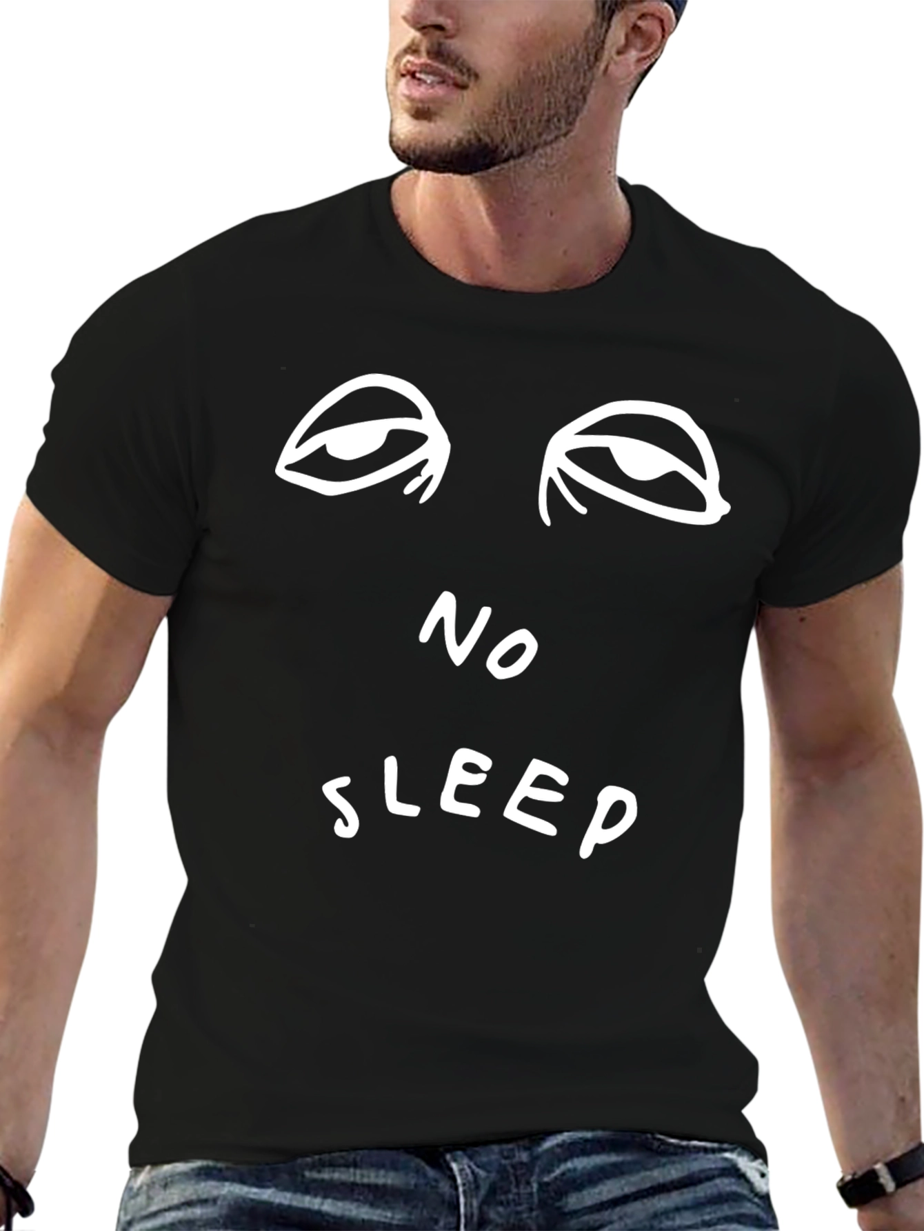 No Sleep Graphic Tee - Black