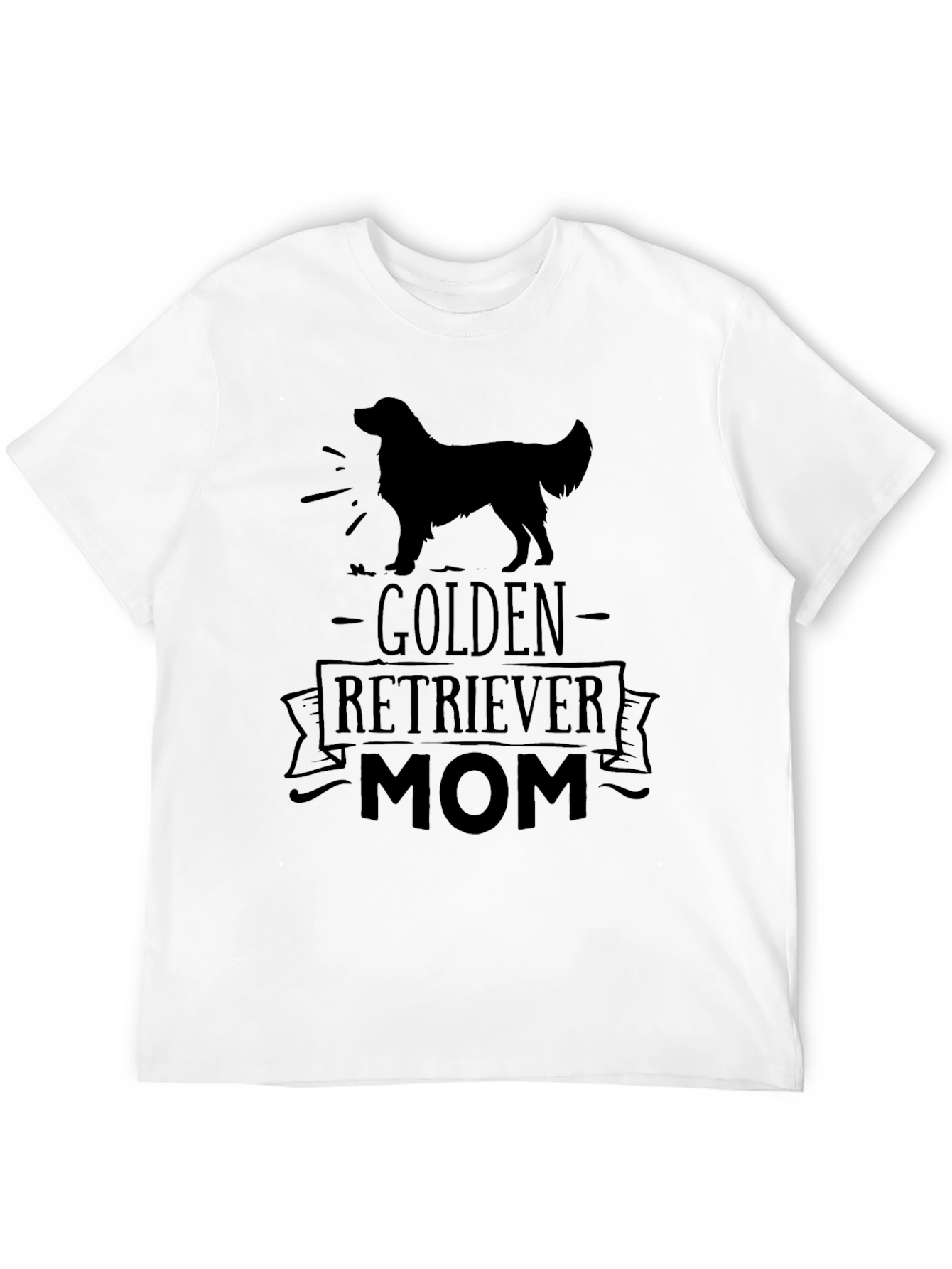 Golden Retriever Mom Black T-Shirt