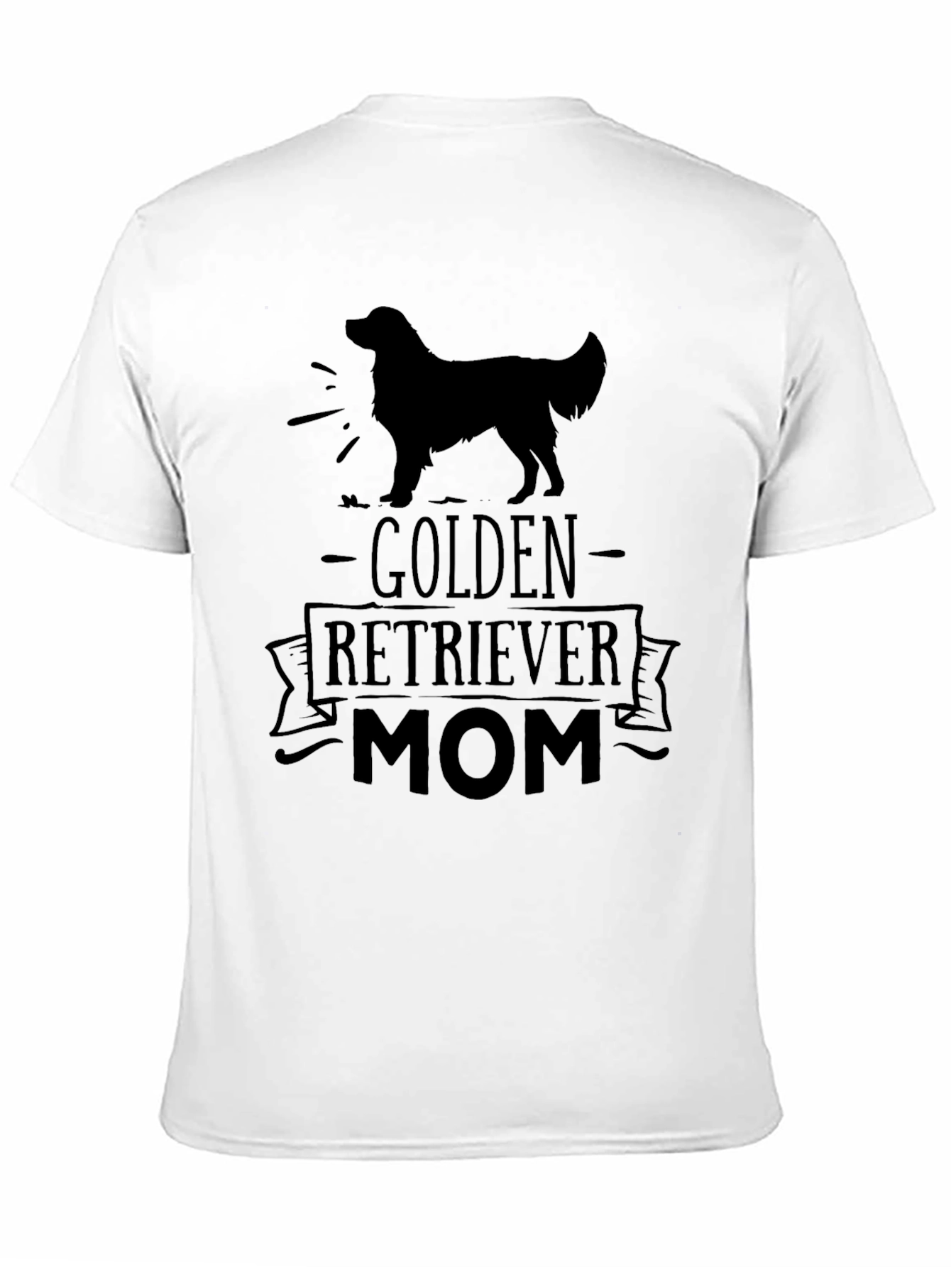 Golden Retriever Mom Black T-Shirt
