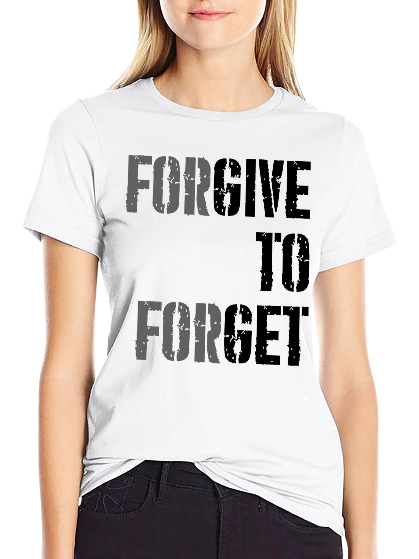 Forgive to Forget Graphic Tee - Black