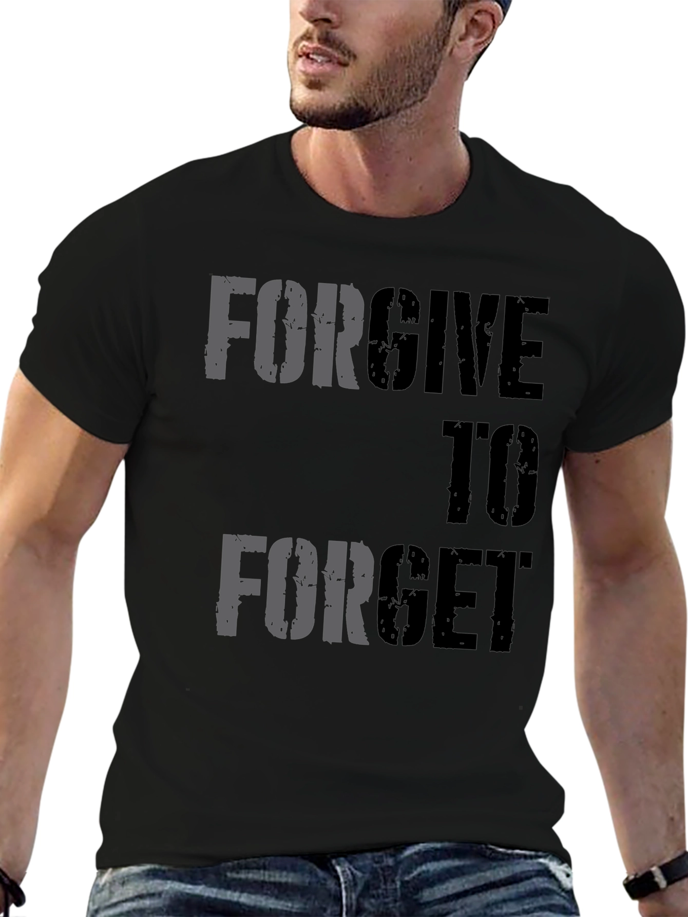 Forgive to Forget Graphic Tee - Black