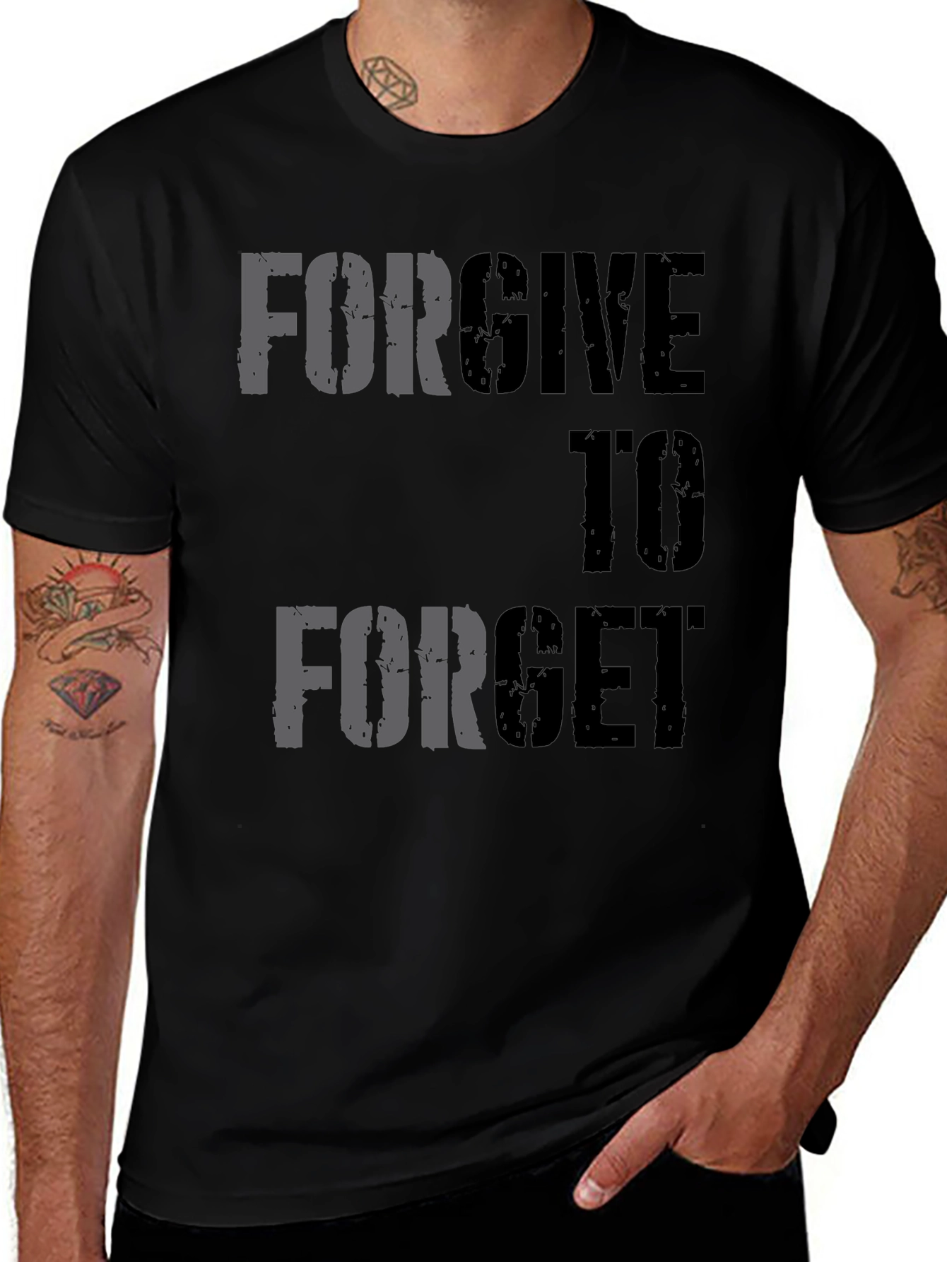 Forgive to Forget Graphic Tee - Black