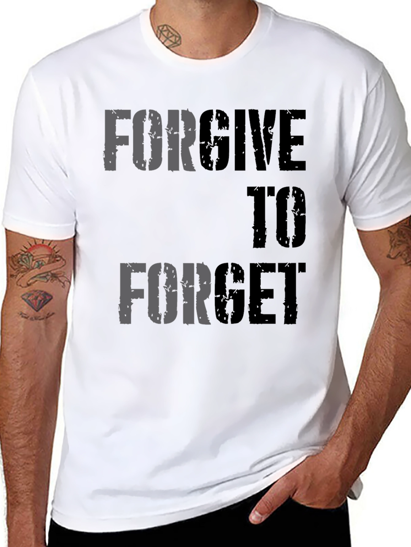 Forgive to Forget Graphic Tee - Black