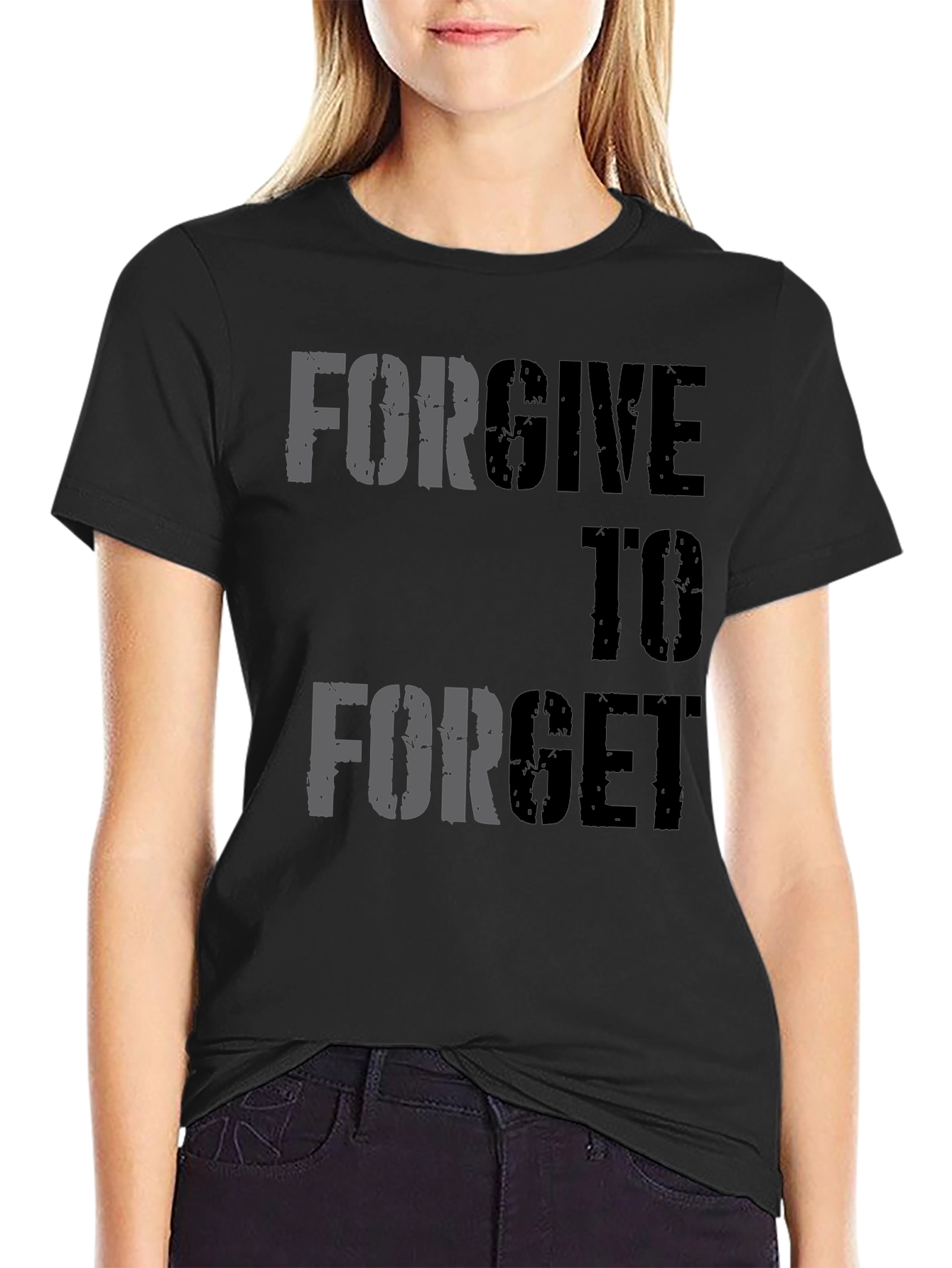 Forgive to Forget Graphic Tee - Black