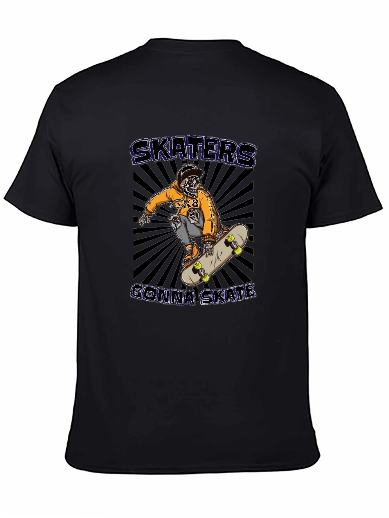Skaters Gonna Skate Black Graphic Tee