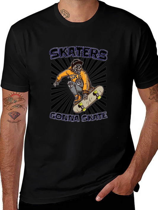 Skaters Gonna Skate Black Graphic Tee
