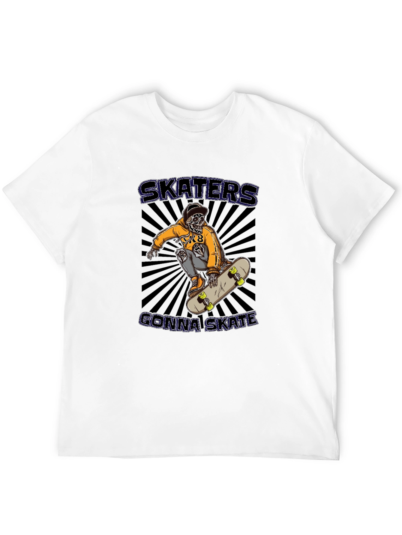 Skaters Gonna Skate Black Graphic Tee
