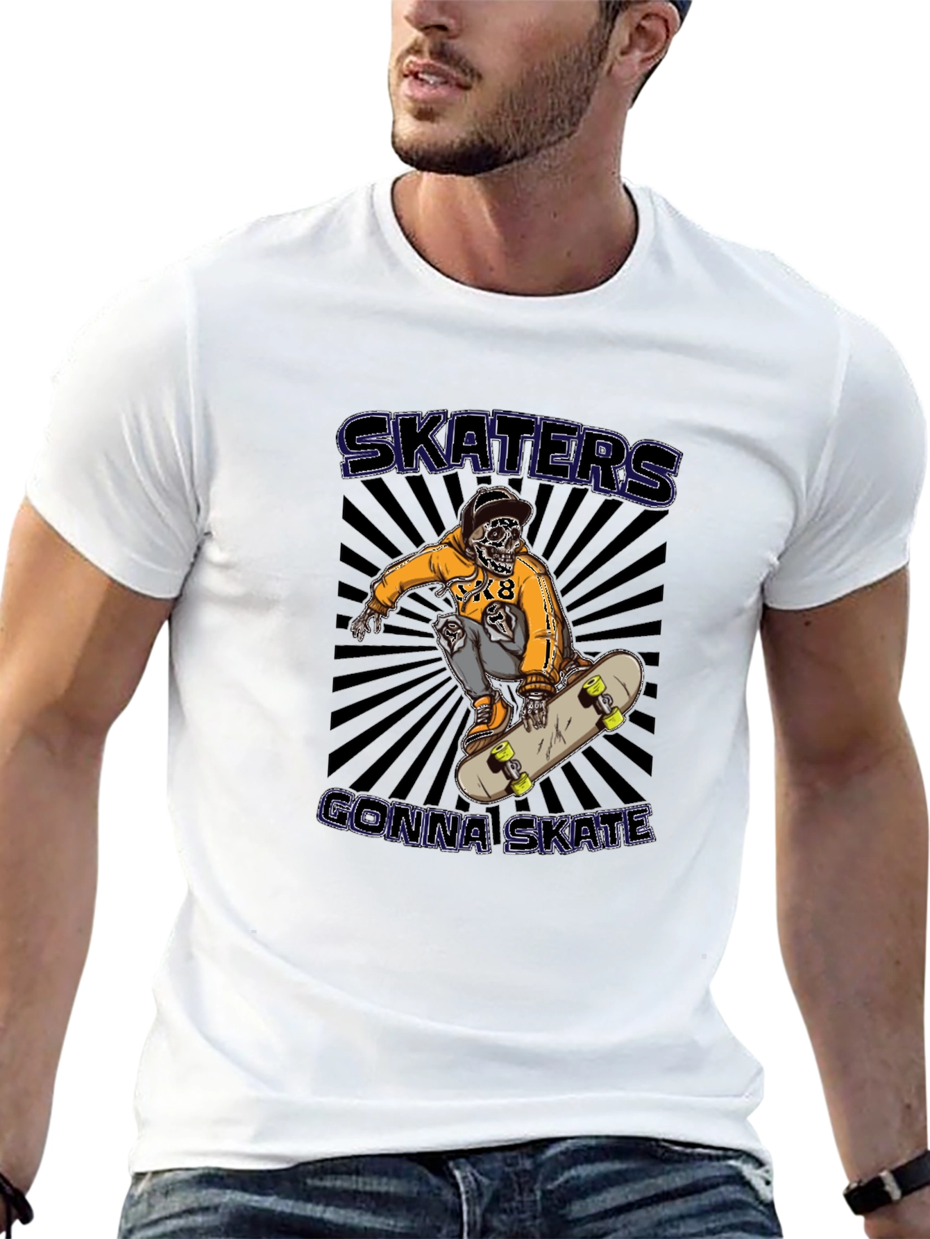 Skaters Gonna Skate Black Graphic Tee