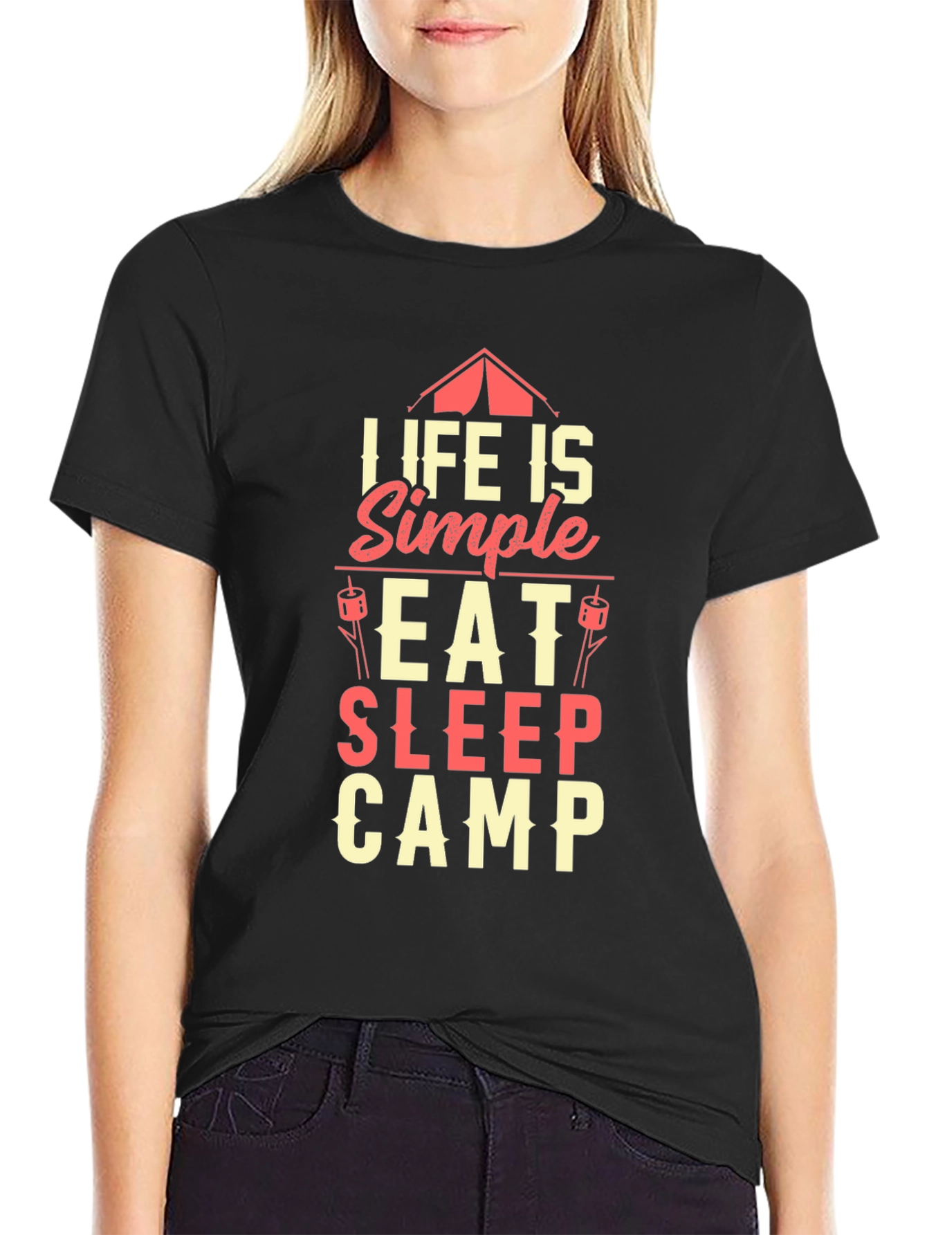 Life is Simple Camping Graphic Tee