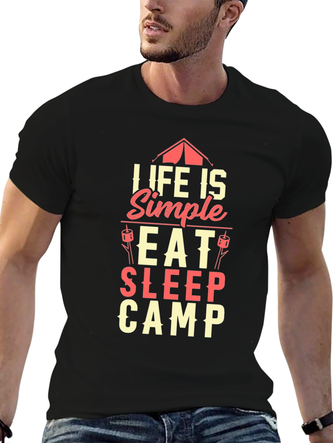 Life is Simple Camping Graphic Tee