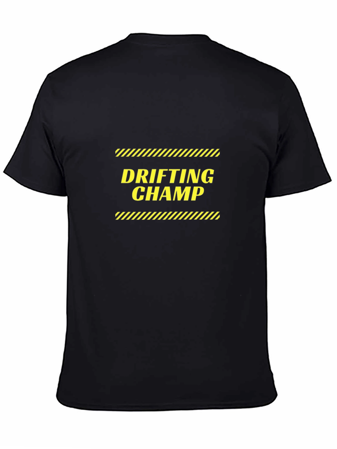 Drifting Champ Graphic Tee - Black Cotton T-Shirt