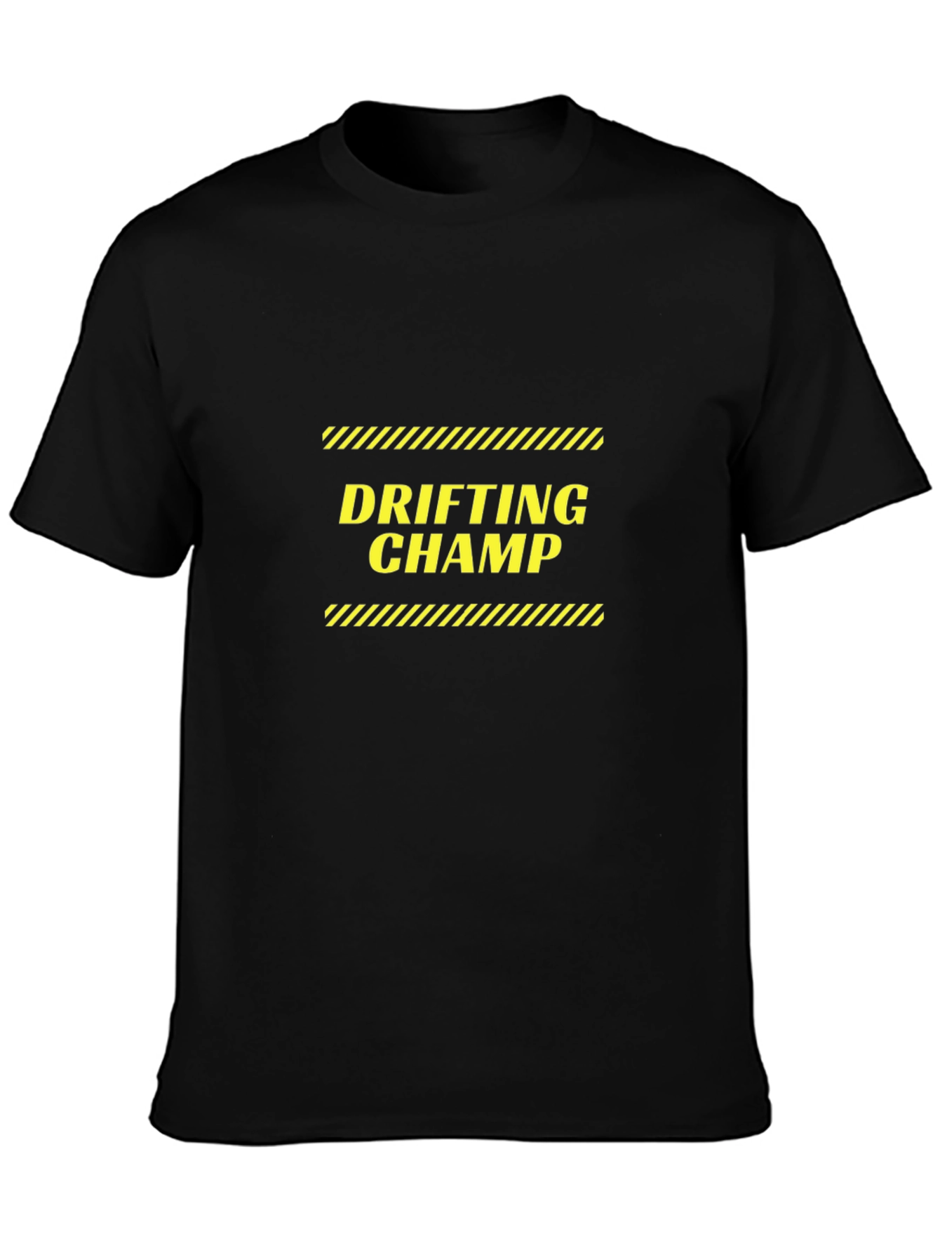 Drifting Champ Graphic Tee - Black Cotton T-Shirt