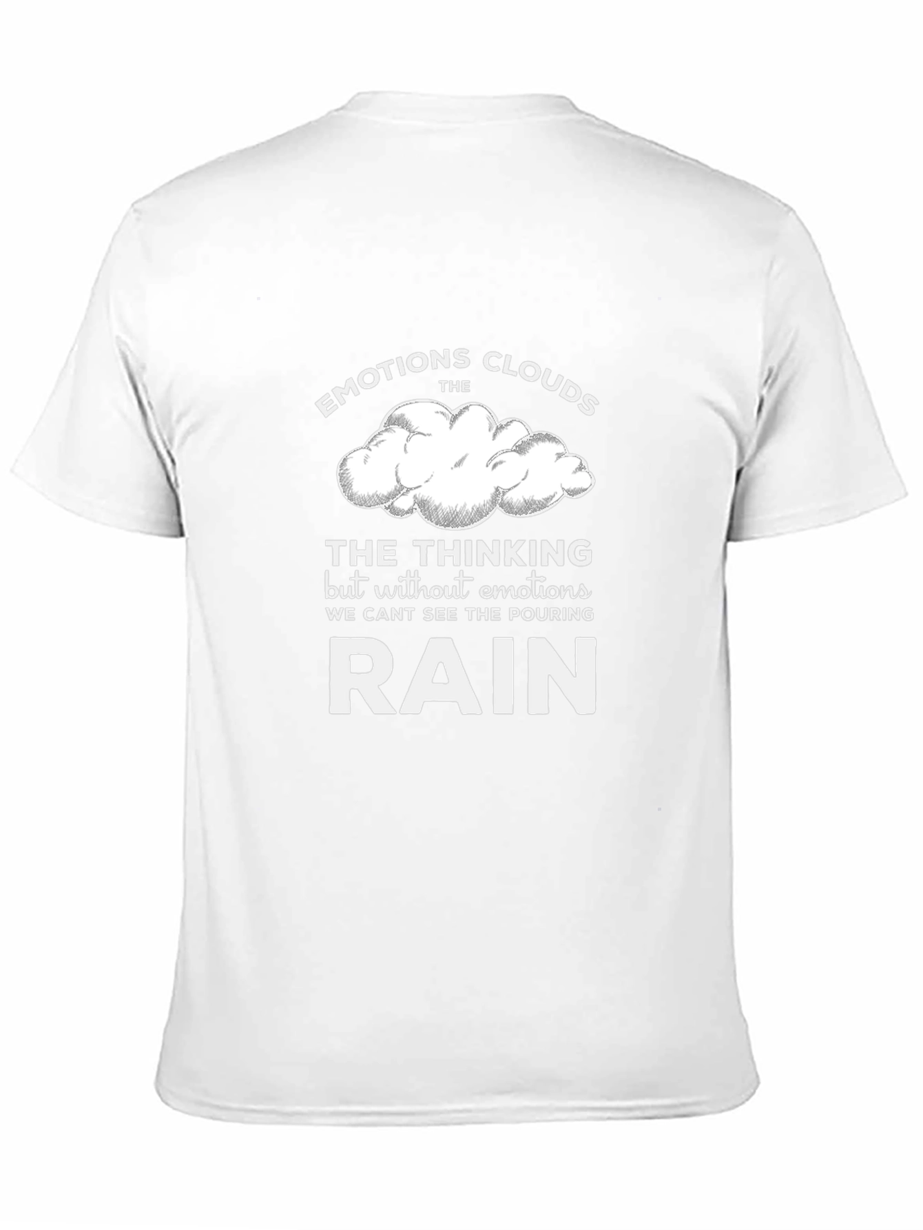 Emotions Clouds Graphic T-Shirt - Black