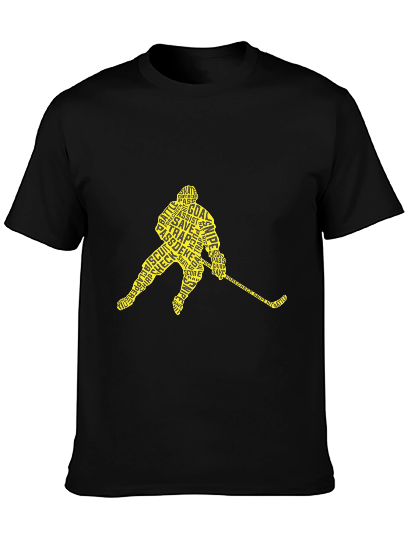 Hockey Player Word Art T-Shirt