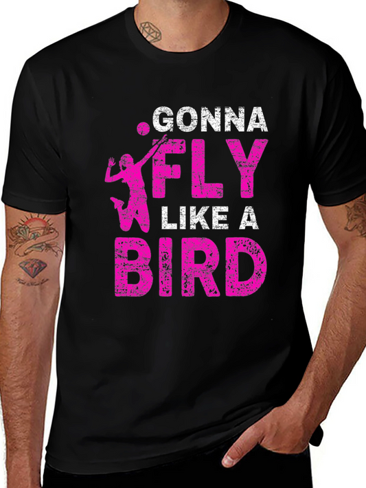Gonna Fly Like A Bird Volleyball T-Shirt