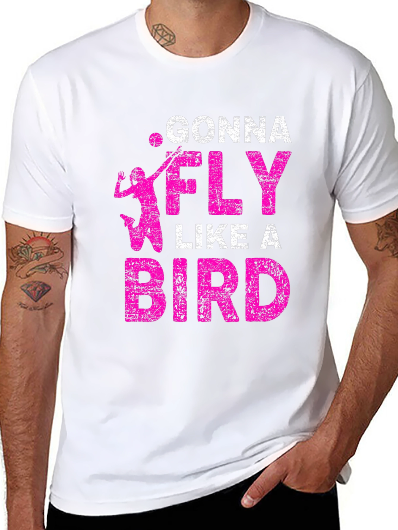 Gonna Fly Like A Bird Volleyball T-Shirt