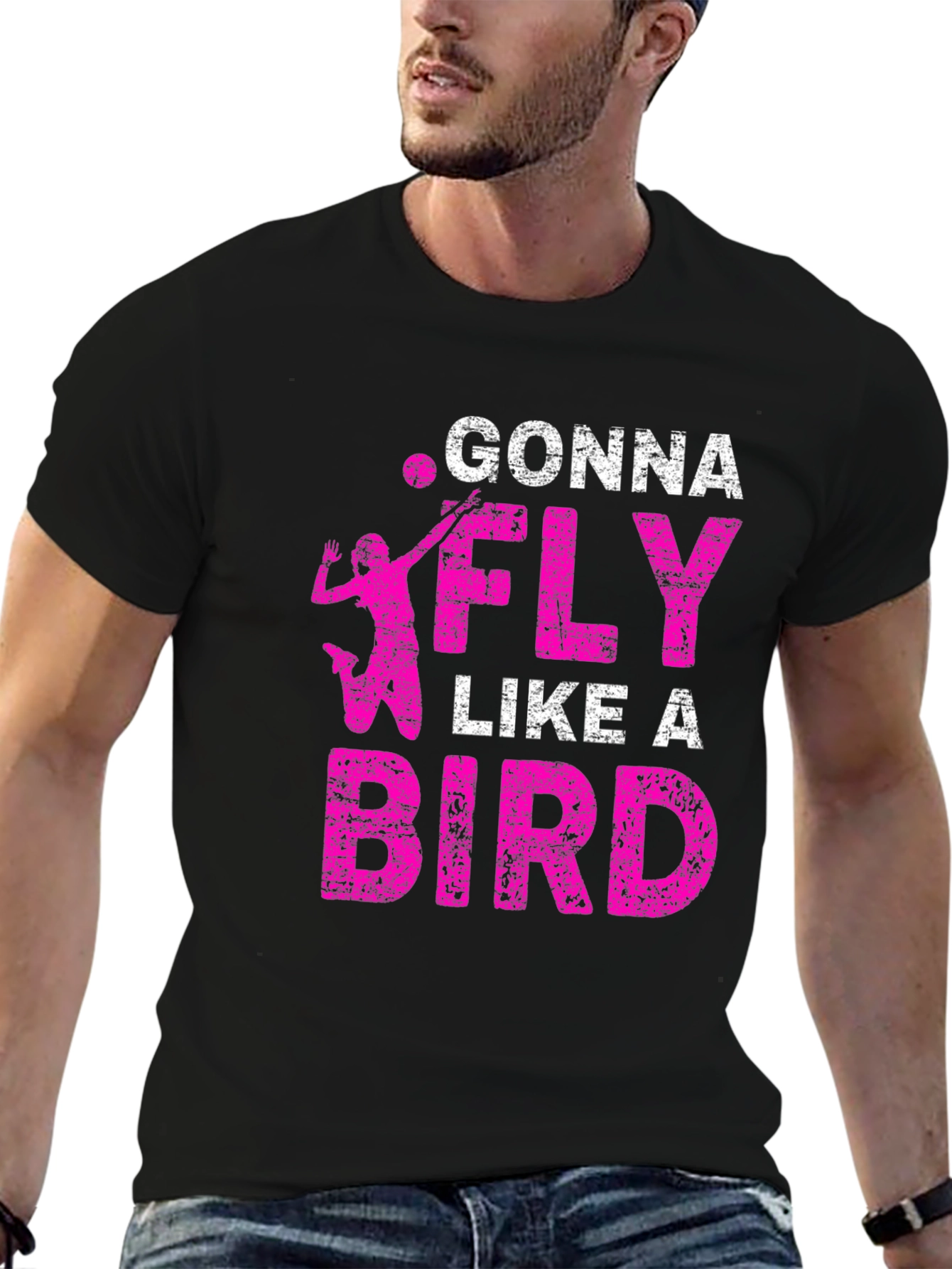 Gonna Fly Like A Bird Volleyball T-Shirt