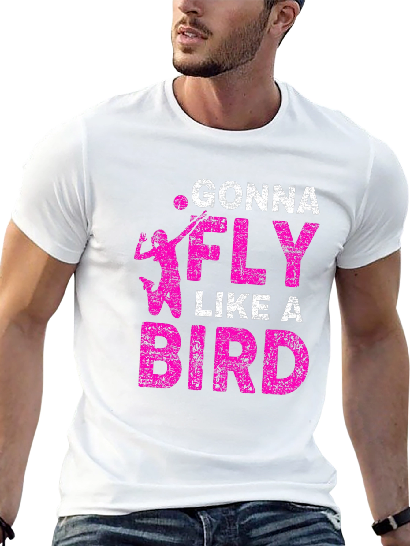 Gonna Fly Like A Bird Volleyball T-Shirt