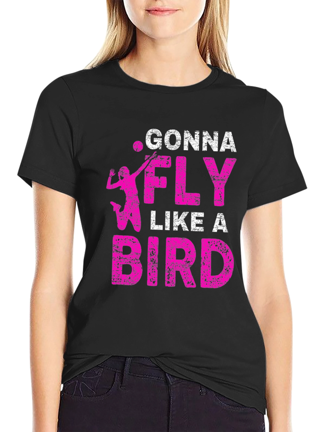 Gonna Fly Like A Bird Volleyball T-Shirt