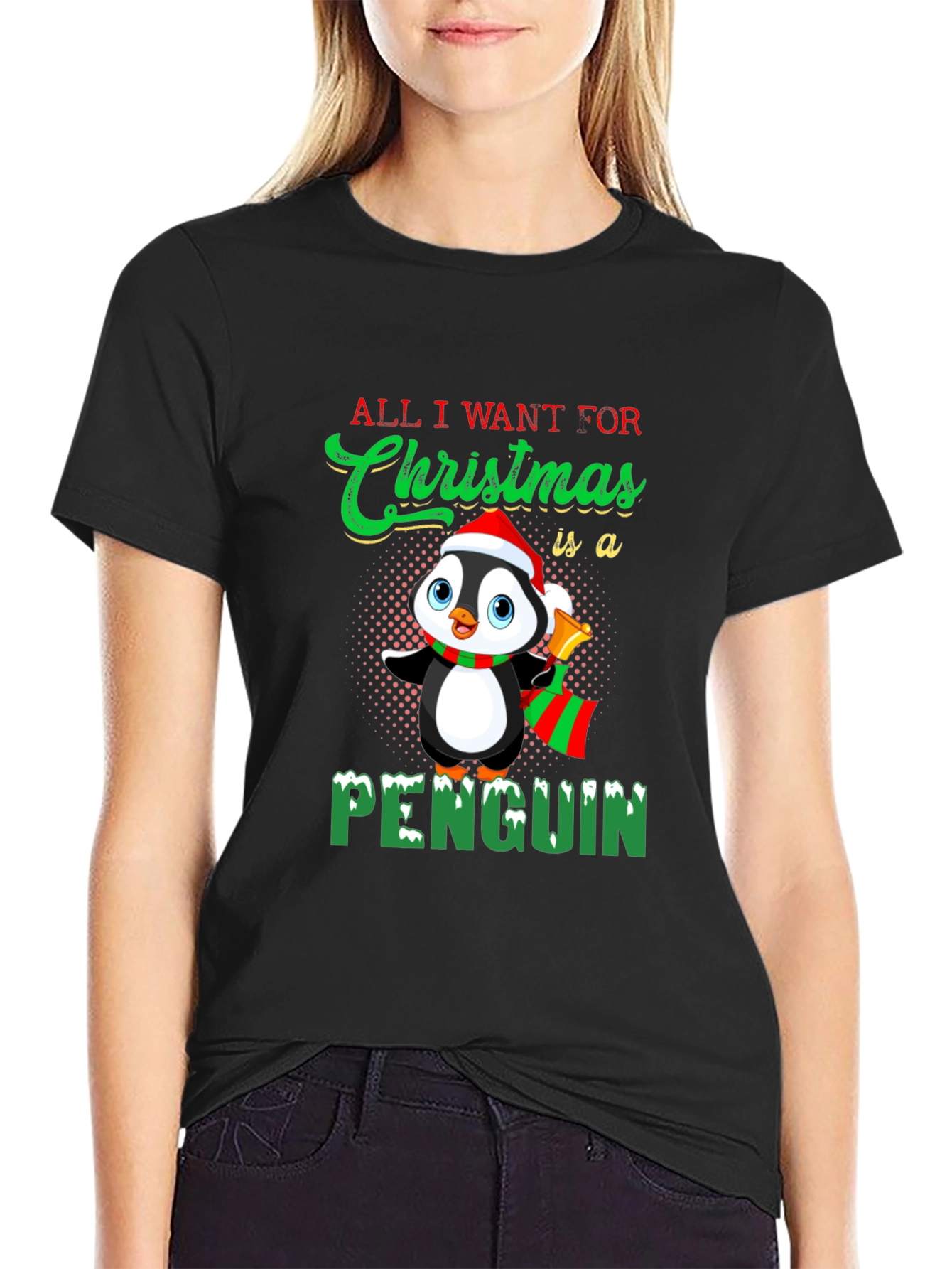 Christmas Penguin T-Shirt: All I Want For Christmas!