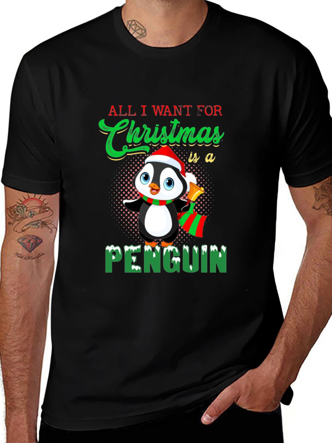 Christmas Penguin T-Shirt: All I Want For Christmas!
