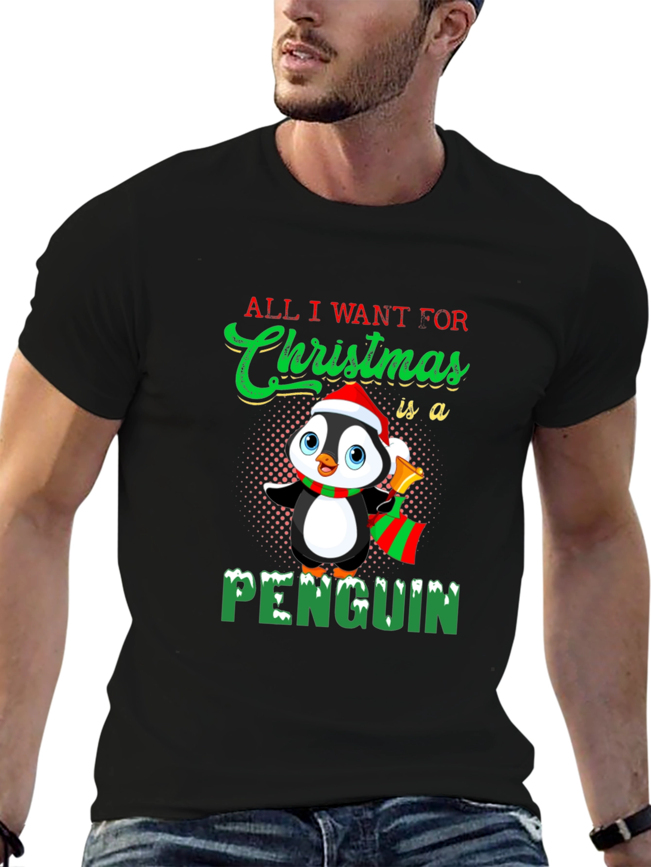 Christmas Penguin T-Shirt: All I Want For Christmas!
