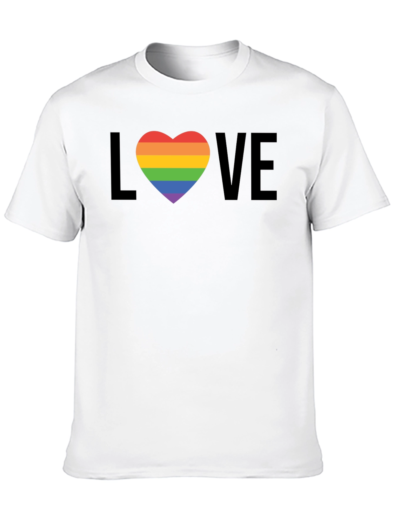 Love Wins Pride T-Shirt - Rainbow Heart LGBT Tee