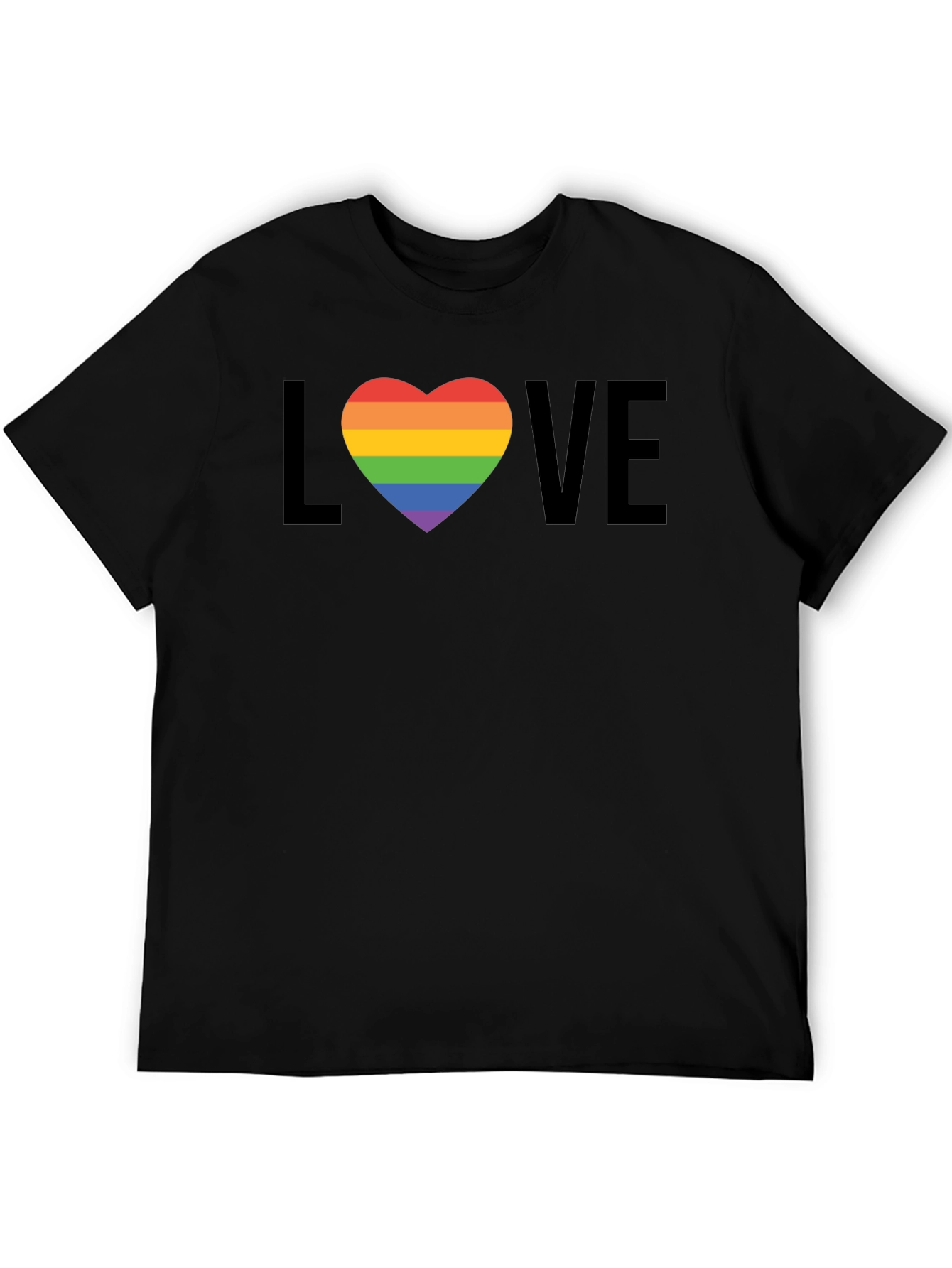 Love Wins Pride T-Shirt - Rainbow Heart LGBT Tee