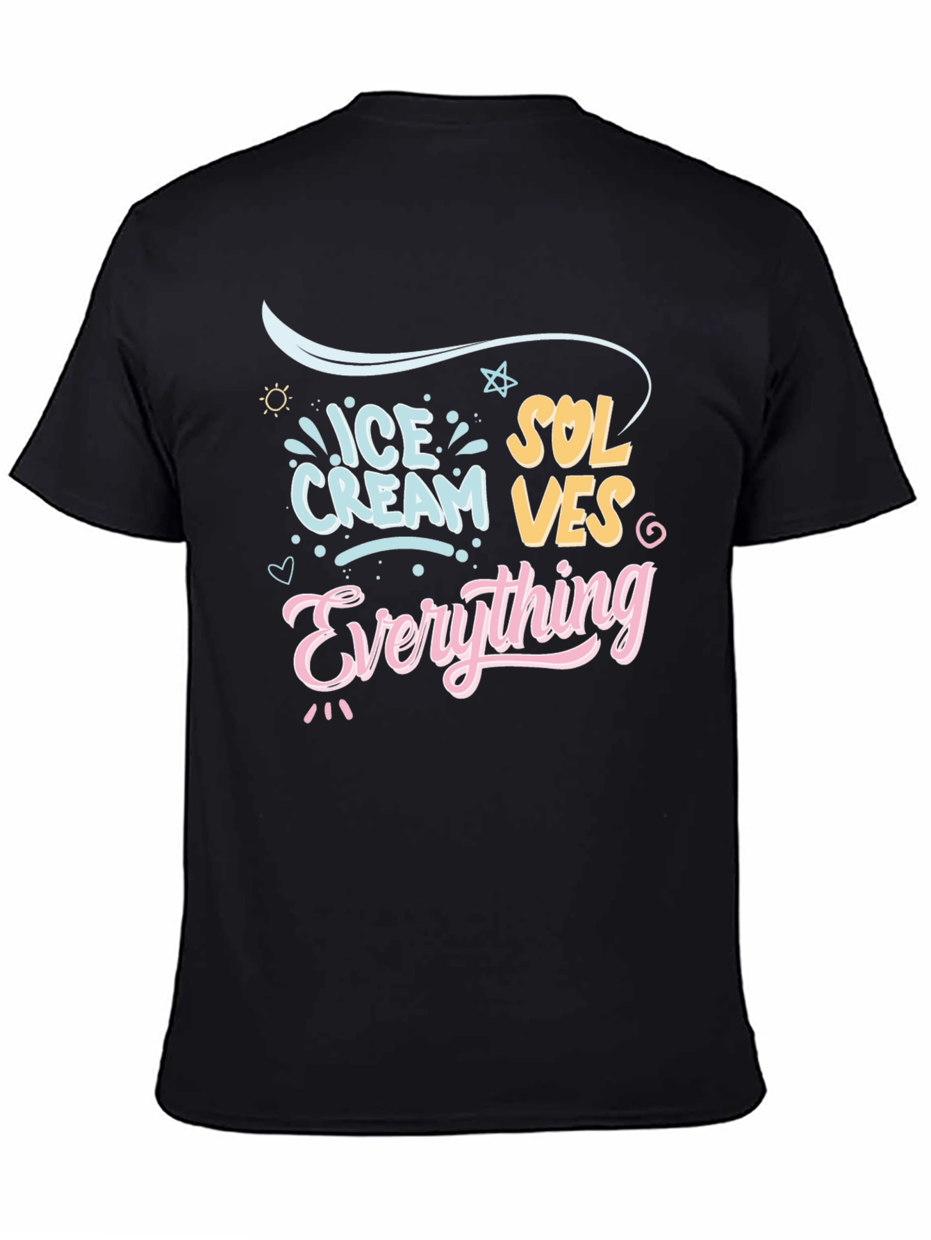 Ice Cream Solves Everything Graphic T-Shirt