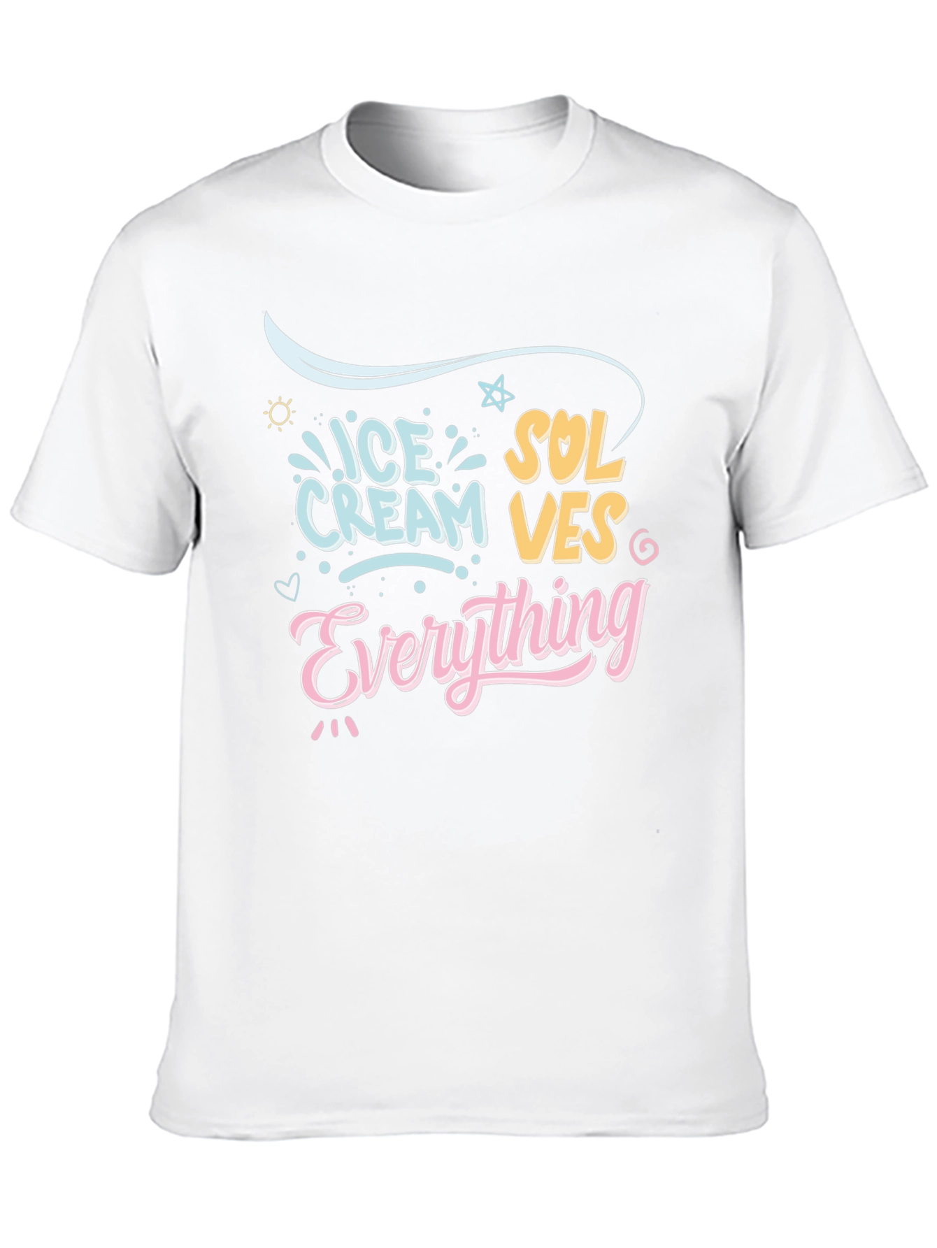Ice Cream Solves Everything Graphic T-Shirt