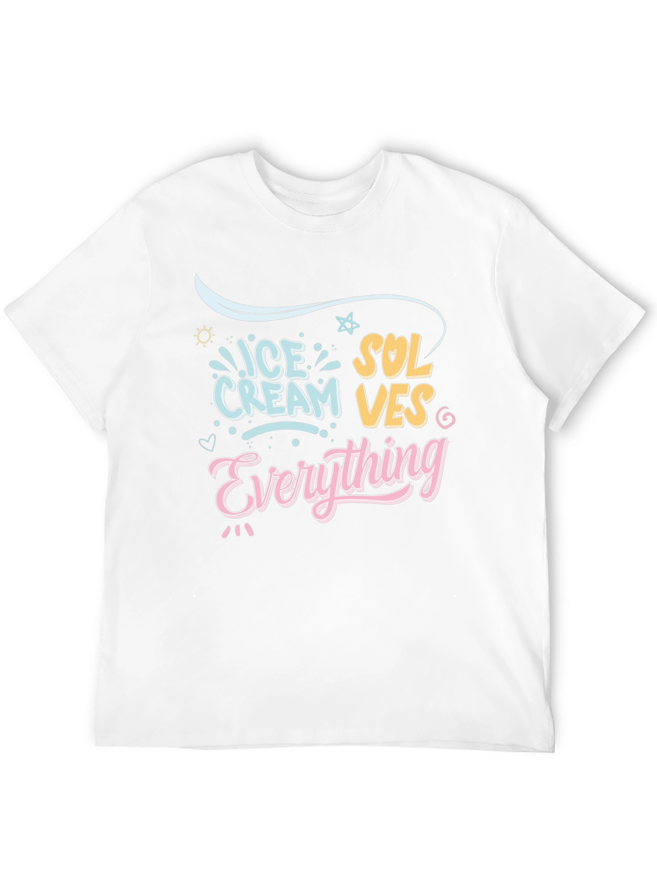 Ice Cream Solves Everything Graphic T-Shirt