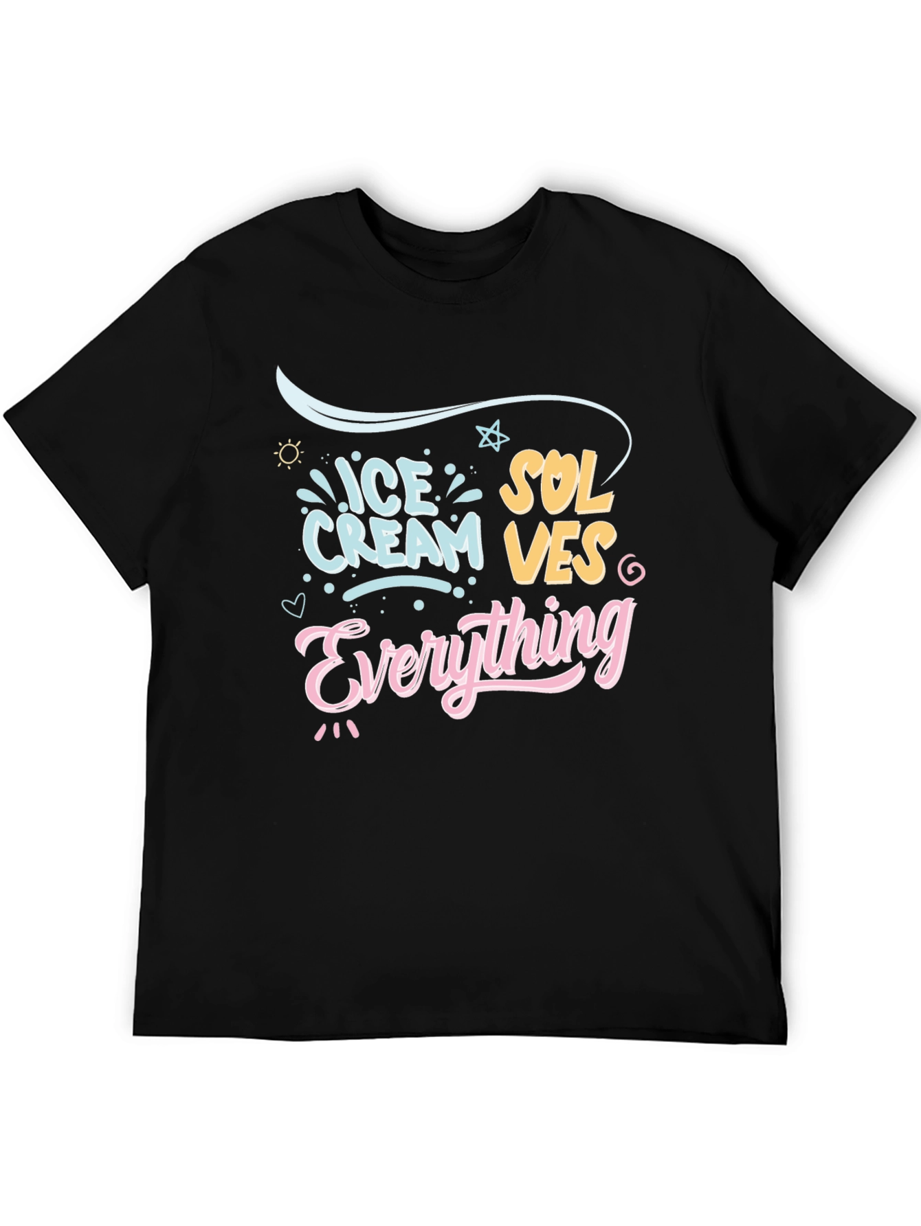 Ice Cream Solves Everything Graphic T-Shirt